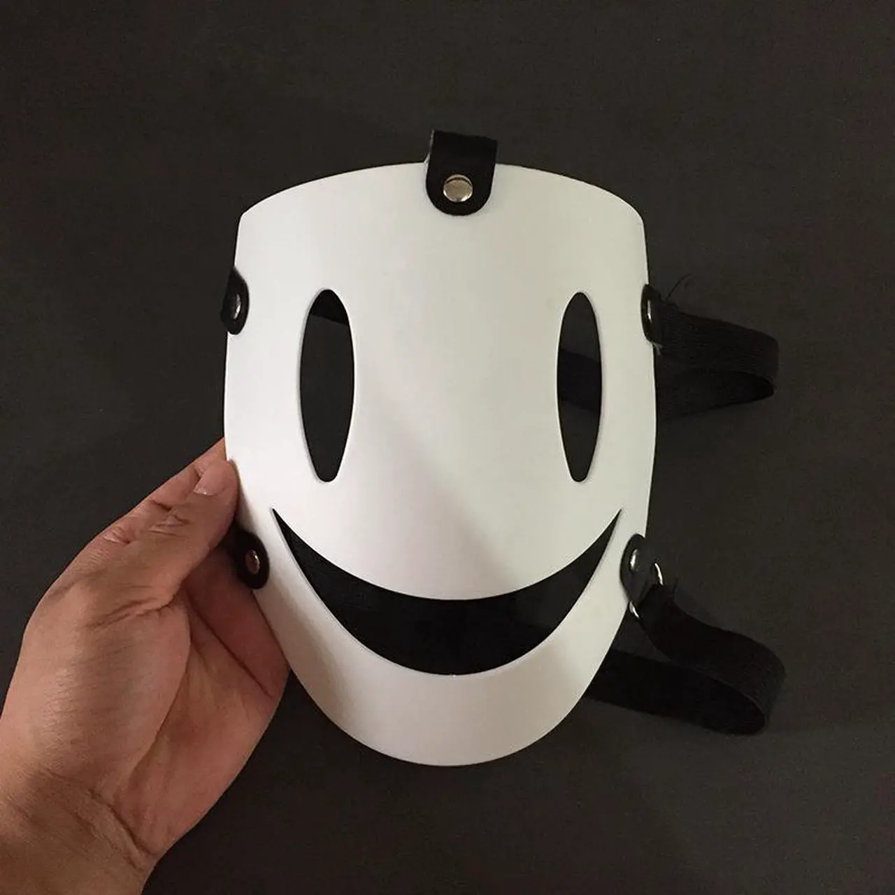 Alt view image 4 of 5 - 1 Pcs Sky invasion mask Comic cosplay Sniper Mask Full face horror mystery smiley face white mask man