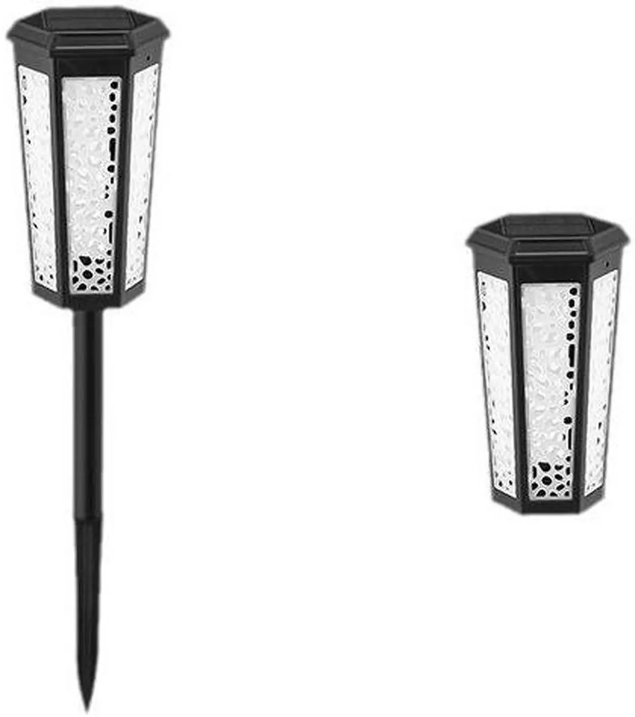 Alt view image 5 of 5 - 1 Pcs Solar light ground inserted lawn light LED street light outdoor waterproof hollowed out landscape yard garden decorative garden light