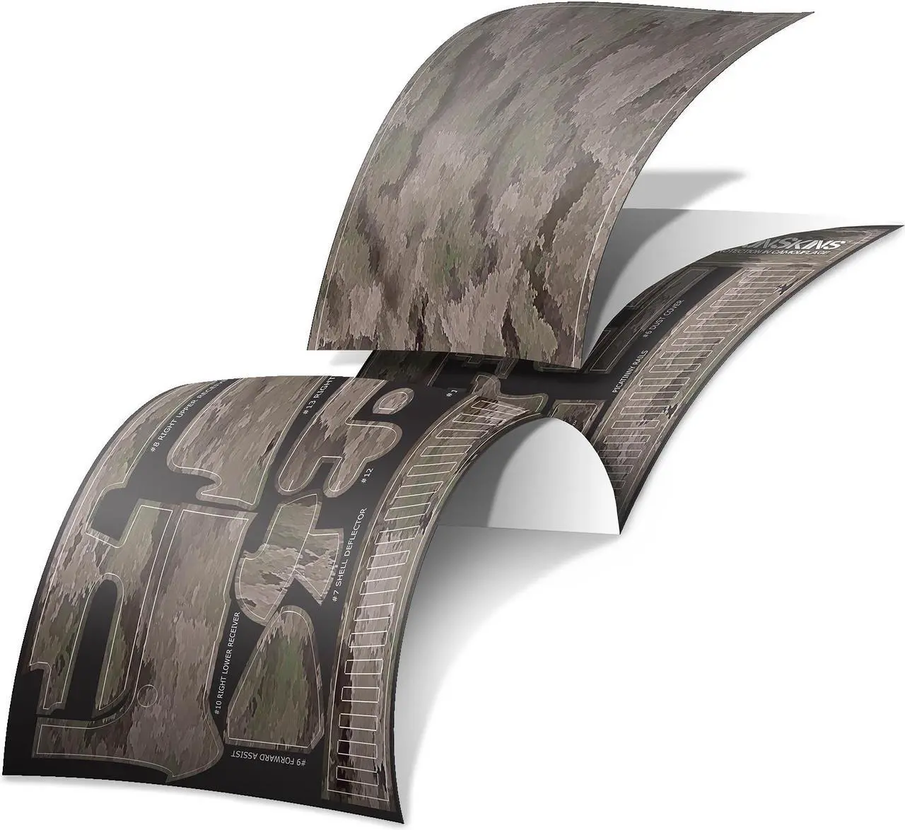 Alt view image 2 of 7 - GunSkins AR-15 or M4 Style Rifle Skin for Airsoft AEG (Battleworn Snow Trooper)