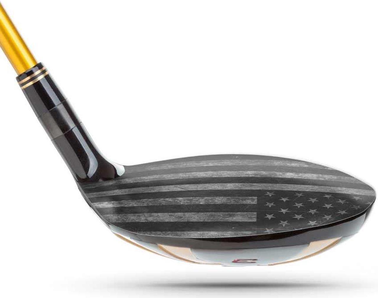 Alt view image 2 of 5 - ParSkins Right-Handed Fairway Wood Skin (American Flag Grey)
