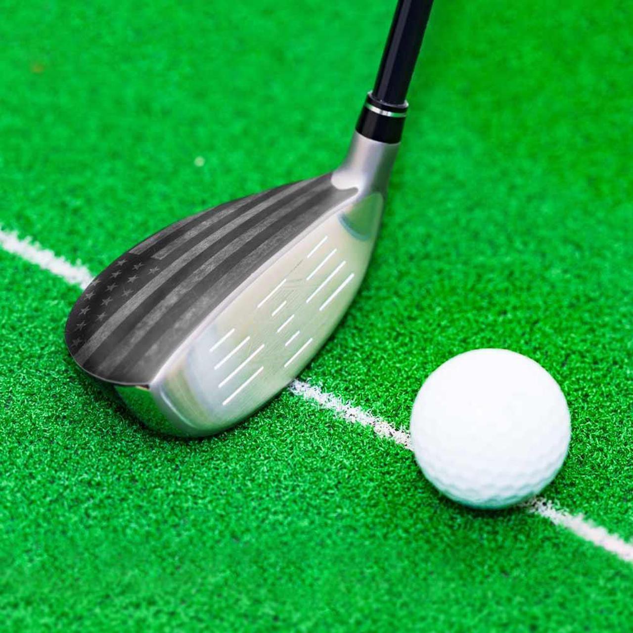 Alt view image 4 of 5 - ParSkins Right-Handed Fairway Wood Skin (American Flag Grey)