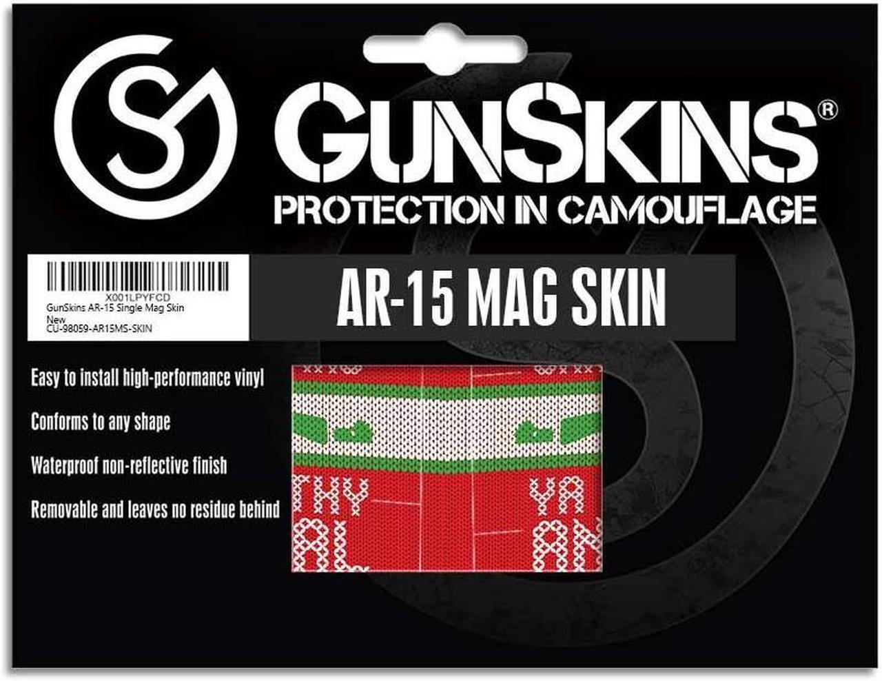 Alt view image 3 of 4 - GunSkins AR-15/M4 Style Mag Skin for Airsoft (Ugly Christmas Sweater)