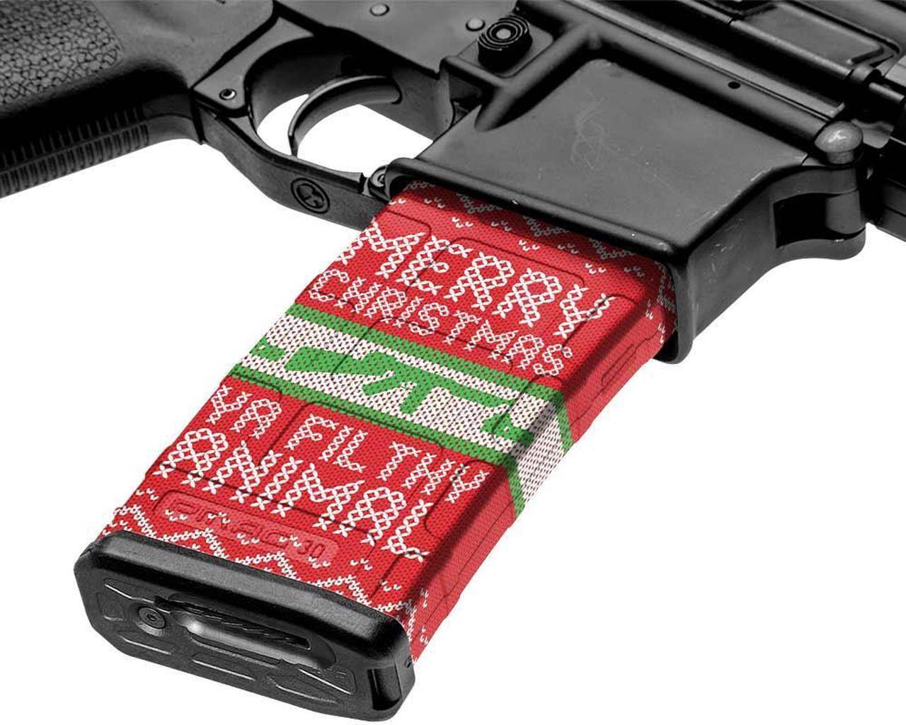 Main image of GunSkins AR-15/M4 Style Mag Skin for Airsoft (Ugly Christmas Sweater)