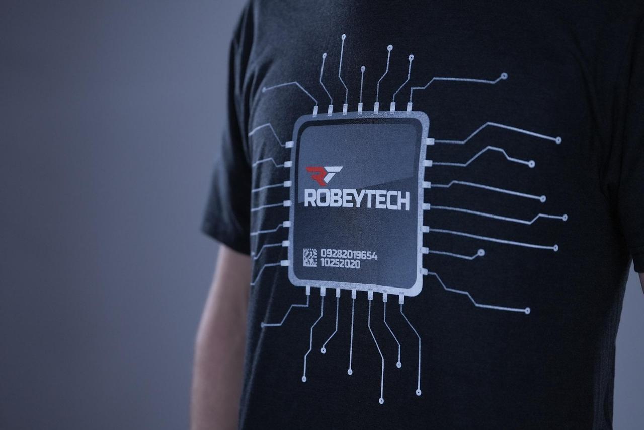 Alt view image 2 of 2 - The CPU Tee - Our Premier Robeytech Tee is all about YOU.  This awesome CPU design marks the date you helped us get out our first YouTube Video AND the date we first hit 100K in Subscribers.