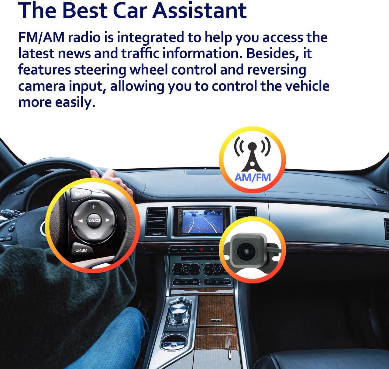Alt view image 5 of 5 - Apple Carplay Stereo Car Stereo - Corehan Double Din Car Radio Android Auto Stereo 7 Inch Touch Screen with Bluetooth