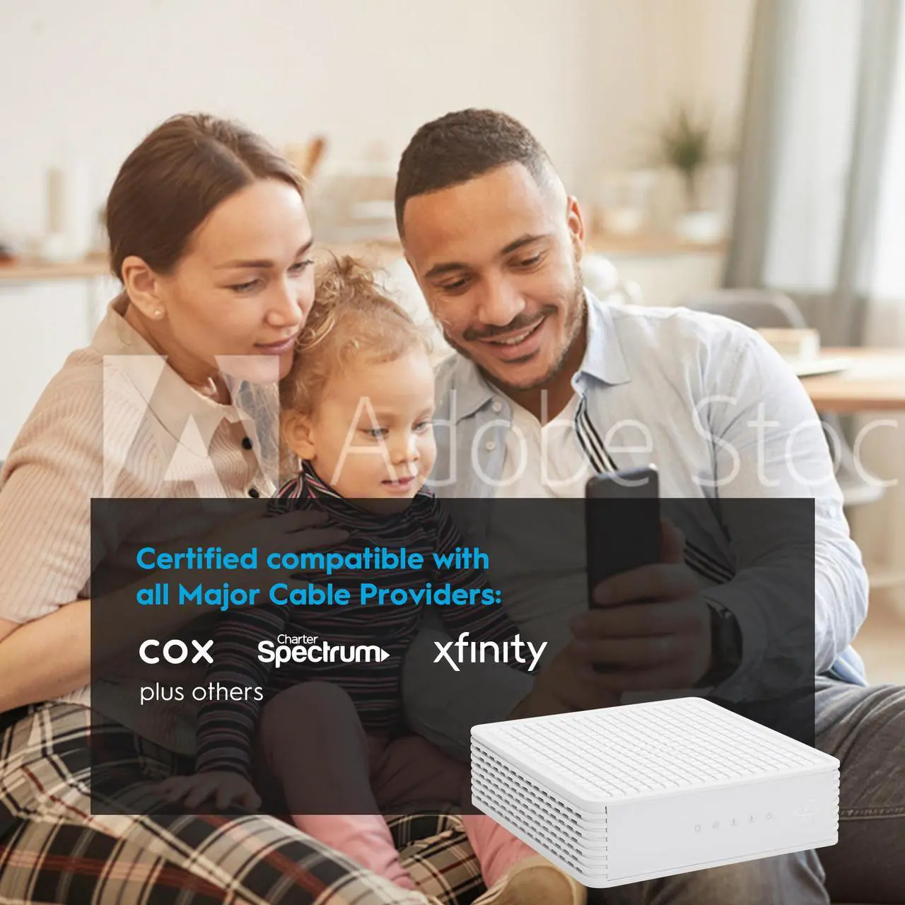 Alt view image 6 of 8 - Hitron DOCSIS 3.1 Cable Modem (DOCSIS 3.1 Modem), 6 Gbps Max Speed | Approved for Comcast Xfinity Gigabit and Charter Spectrum | White (1 Gbps Ethernet Port)| CODA