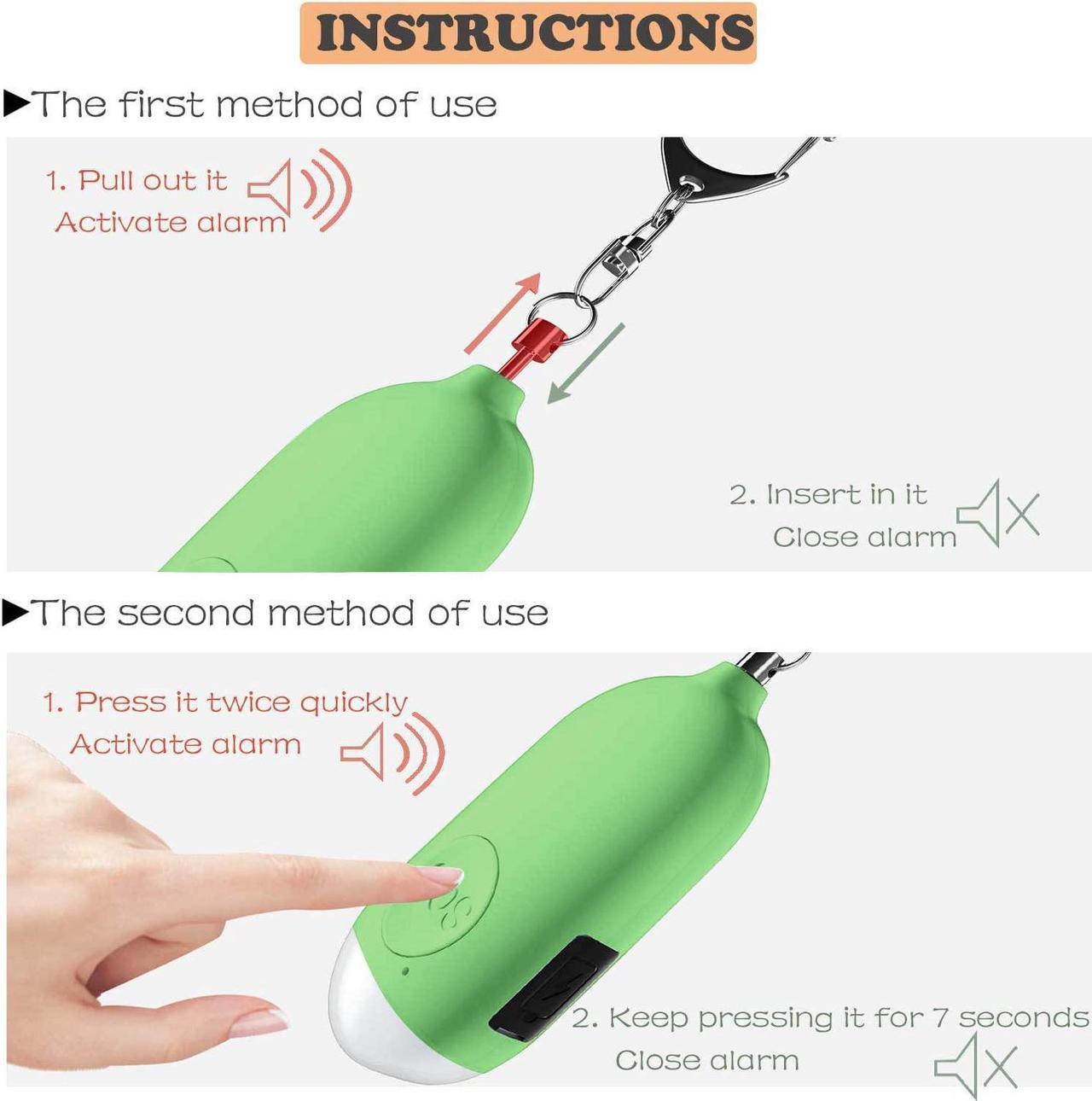 Alt view image 6 of 6 - Safesound Personal Alarm Siren - 130dB Portable Rechargeable Self Defense Alarm Keychain with LED Flashlight - Security Protection Devices for Women Girls Kids and Elderly