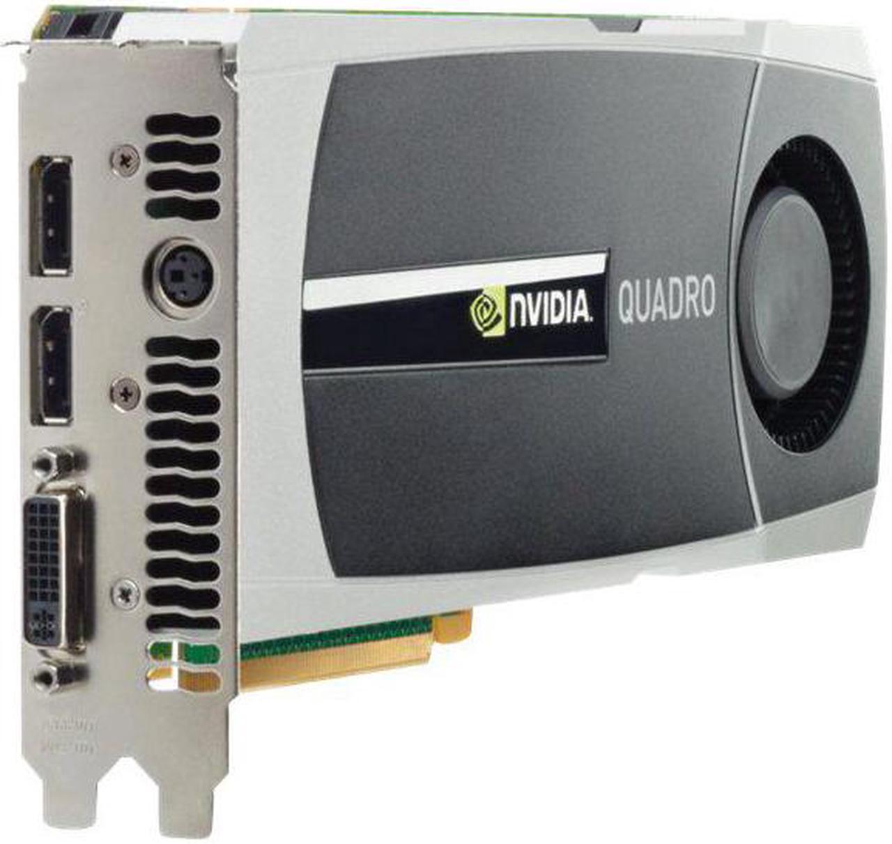 PNY NVIDIA Quadro 5000 VCQ5000-PB, 2.50 GB GDDR5 PCI Express Gen 2 x16 DVI-I DL Dual DisplayPort and Stereo OpenGL, DirectX, CUDA, and OpenCL Profesional Graphics Board