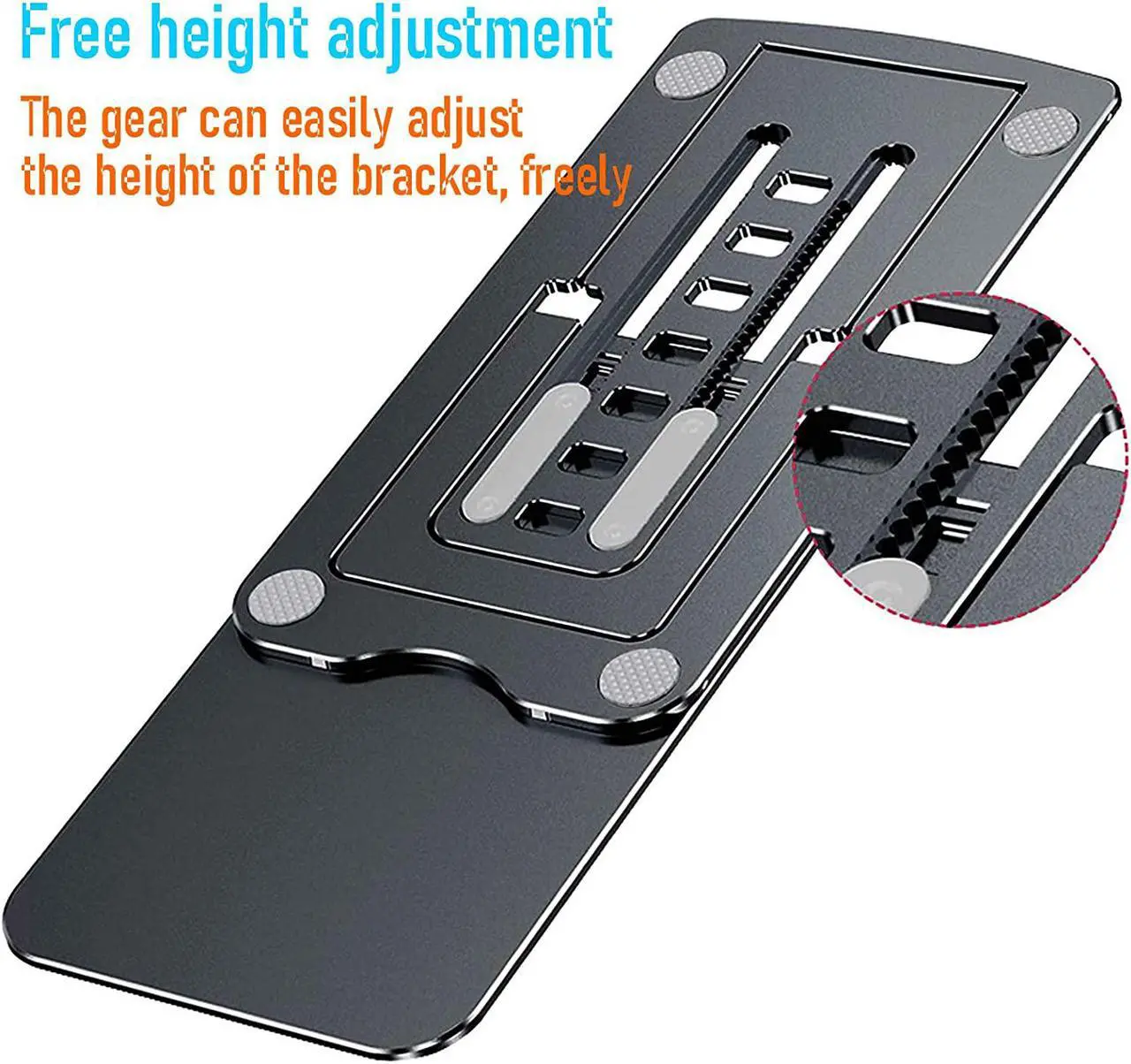 Alt view image 5 of 6 - Cell Phone Stand,Bimawen Foldable Aluminum Alloy Ultra Slim Cell Phone Holder for Desk,or Device from 3" to 13" (Grey)