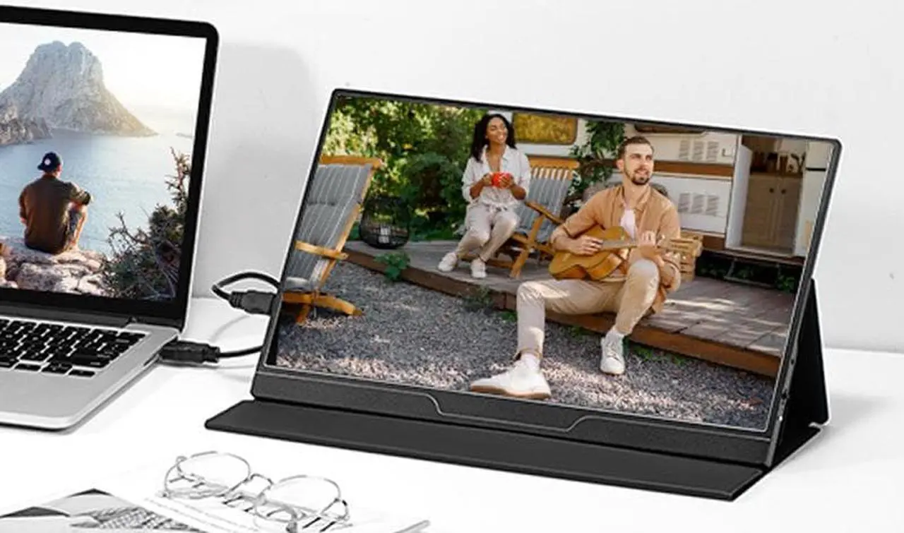Alt view image 6 of 6 - 17.3 inch 2K Portable Monitor Ultra - Dual USB Type-C Monitor,Mini HDMI,PS4/Switch/PC/Mac/Full Feature Type c Phone Compatible,FHD/HDR/2560 x1440,Built-in Speaker,IPS LCD Panel WQHD 16:9