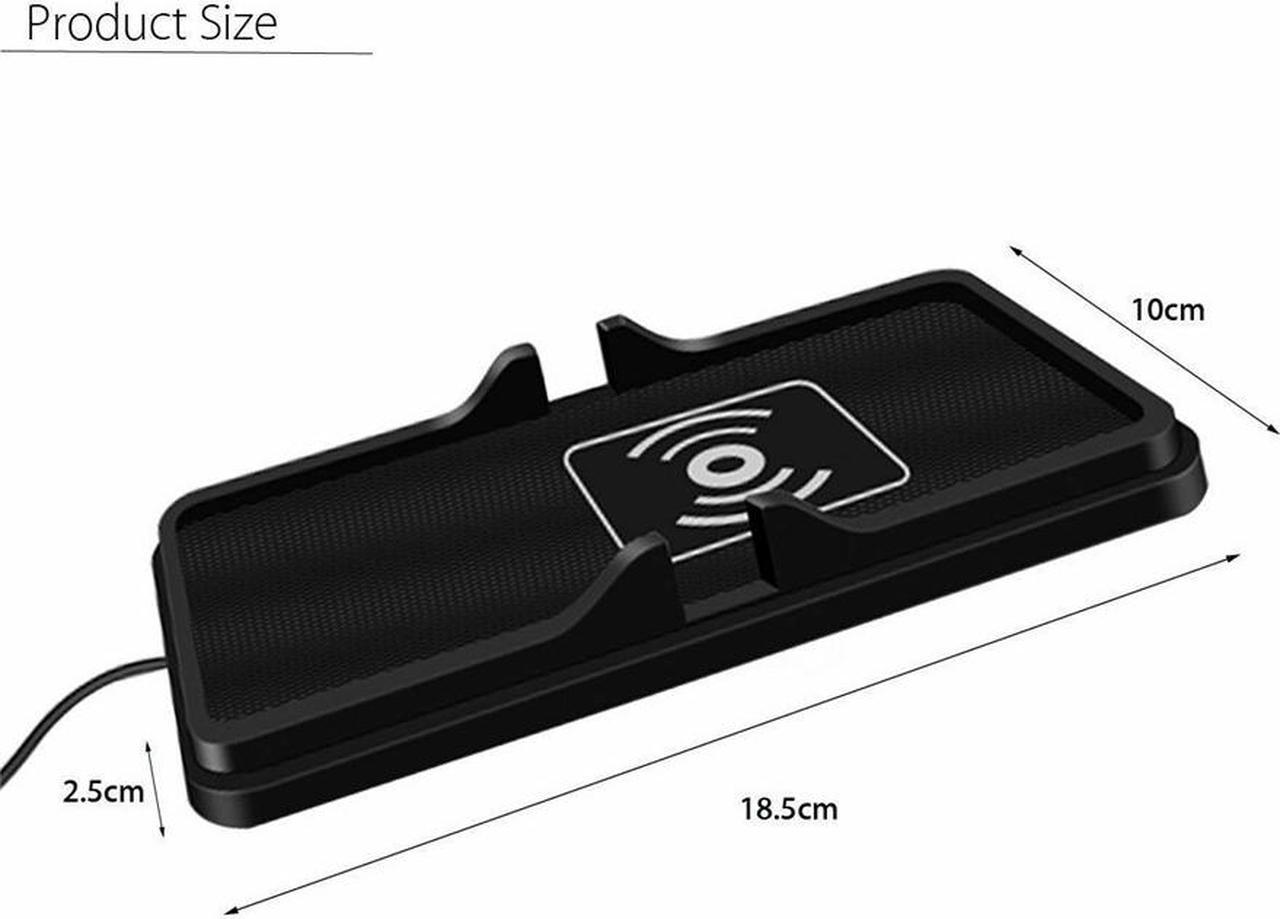 Qi Wireless Fast Charger Car Dashboard Holder Mount Non-Slip Pad Mat for Samsung