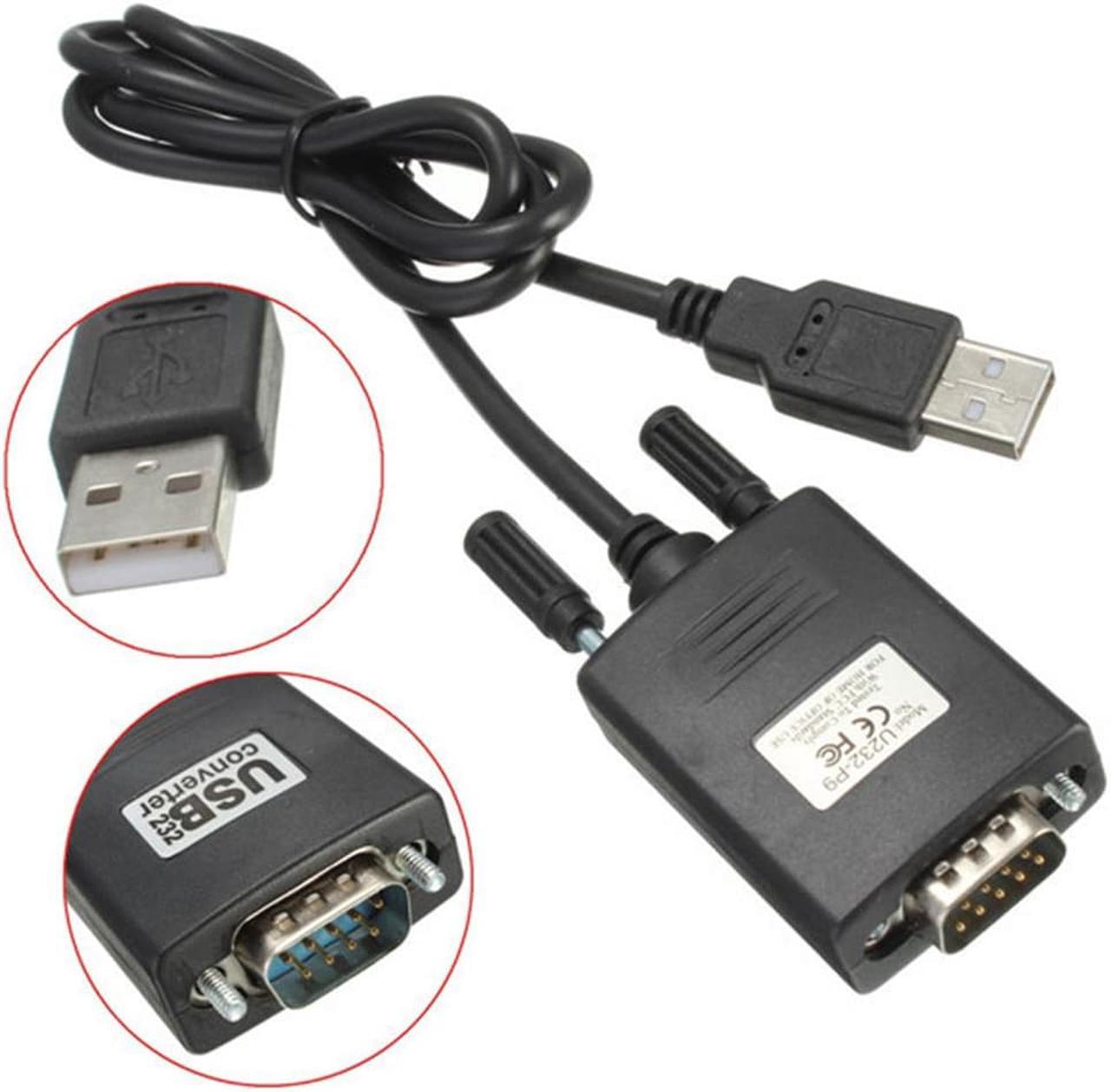 USB 2.0 Male to RS232 Serial DB9 9 Pin Adapter Cable PC Above For Windowes 98+