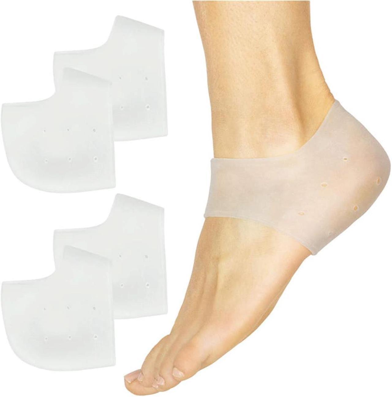 2 Pairs Moisturizing Silicone Gel Heel Socks Cracked Foot Skin Care Protector