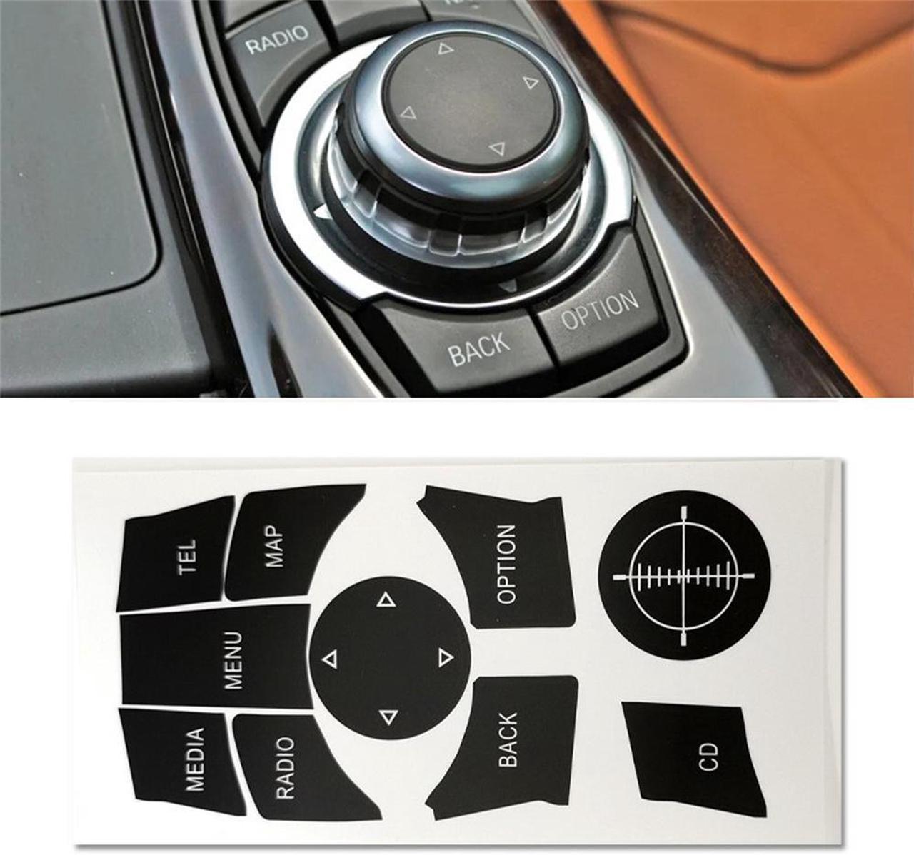 1Set Button Repair Decal Stickers For BMW 3 Series E90 E92 E93 iDrive 2009-2011