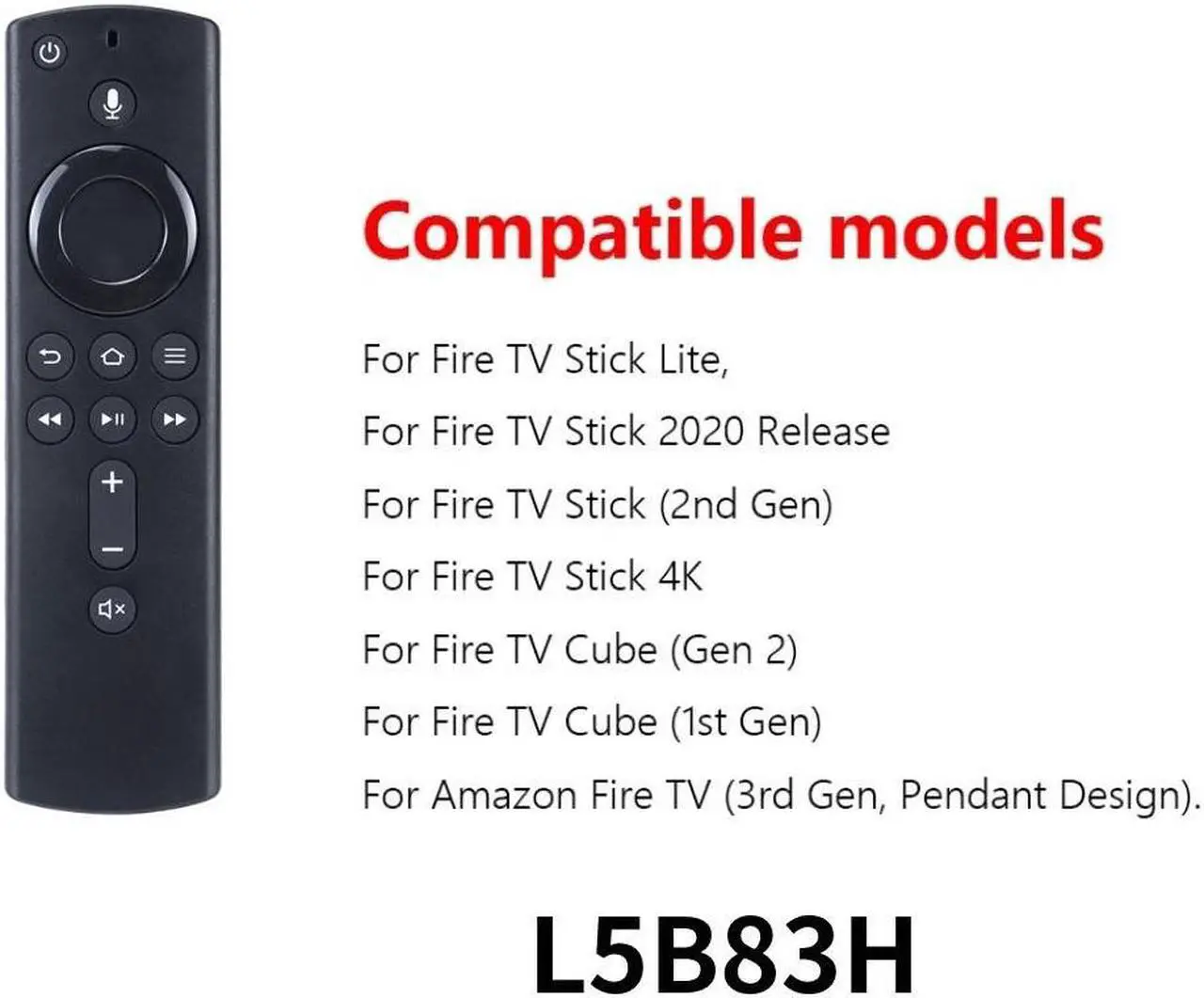 Alt view image 6 of 6 - Voice Remote Control For Amazon Fire TV Box Stick 4K 3rd Gen Remote Control