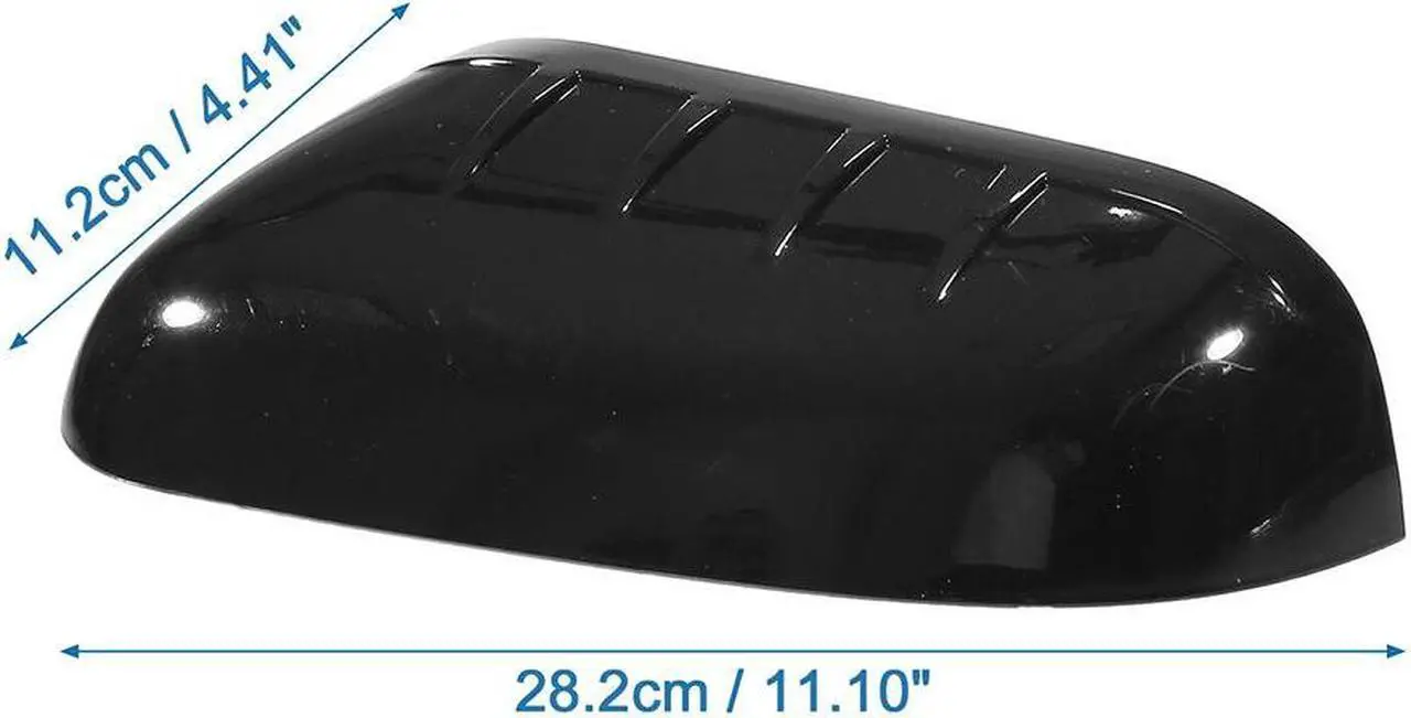 Alt view image 2 of 5 - Furulu Pair Left & Right Top Half Mirror Covers Gloss Black for Ford Explorer 2011-2015
