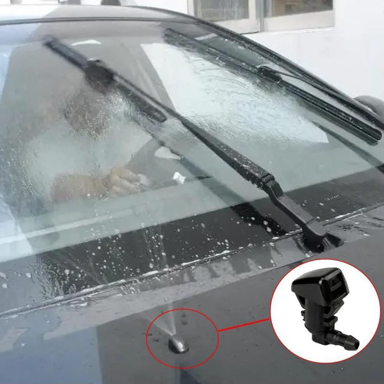 Alt view image 5 of 5 - Acaigel 2 Set Bc3Z-17603-A Windshield Wiper Water Washer Spray Nozzle For Ford