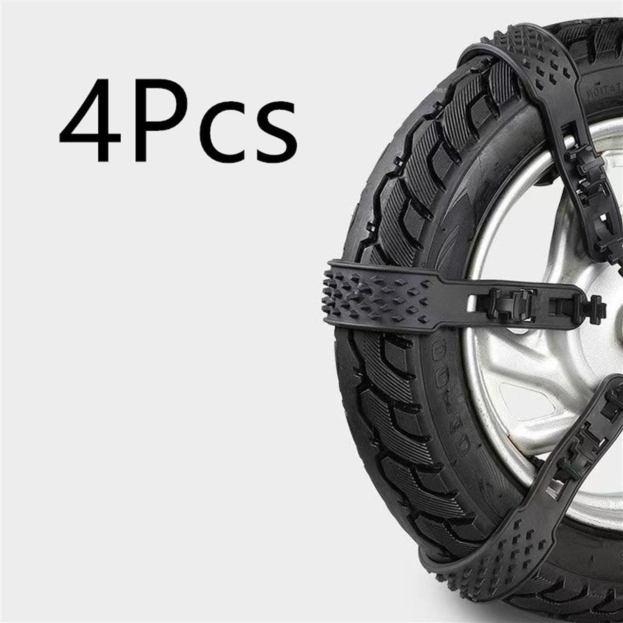 Alt view image 5 of 5 - Acaigel 4Pcs Anti-Skid Snow Chain Motorcycles Bicycles Wheels Tire Non-Slip Snow Chains