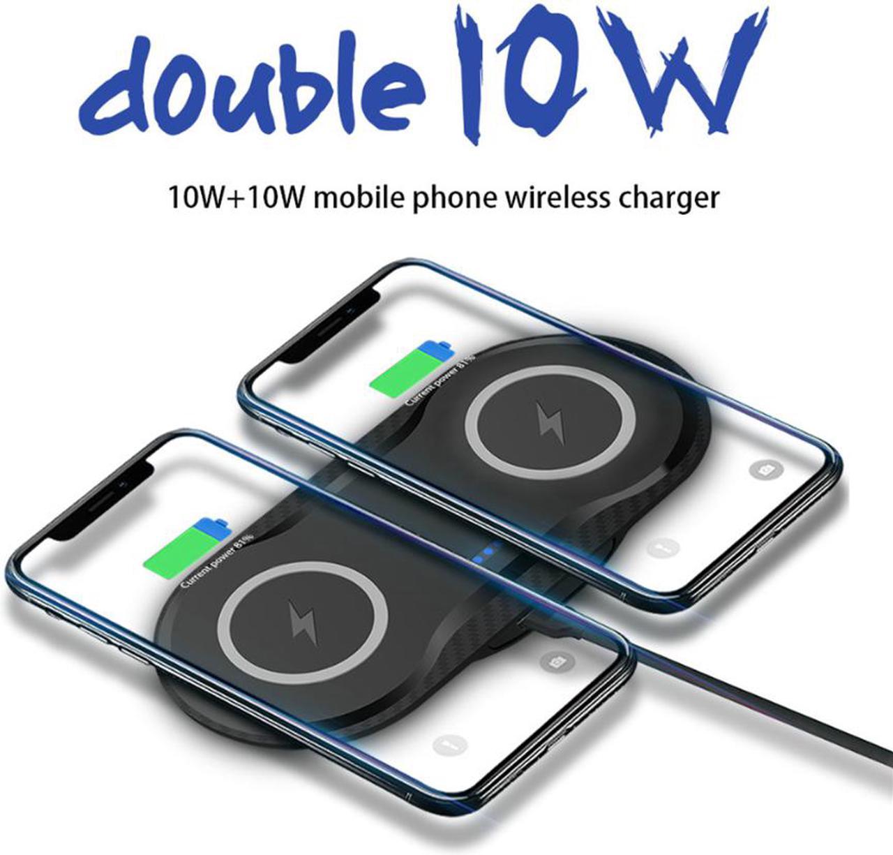 2 in 1 Car QI Wireless Fast Charger For iPhone Pro X XS MAX XR Samsung S10 S9