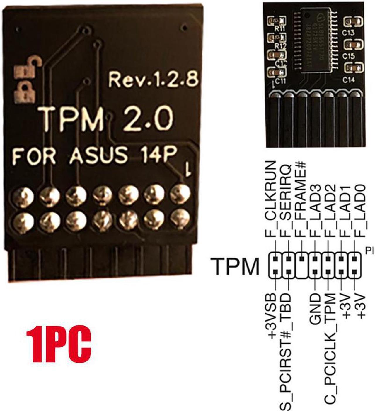 TPM 2.0 Security Module Supports Windows 11 For ASUS Motherboard 14 Pin LPC Card