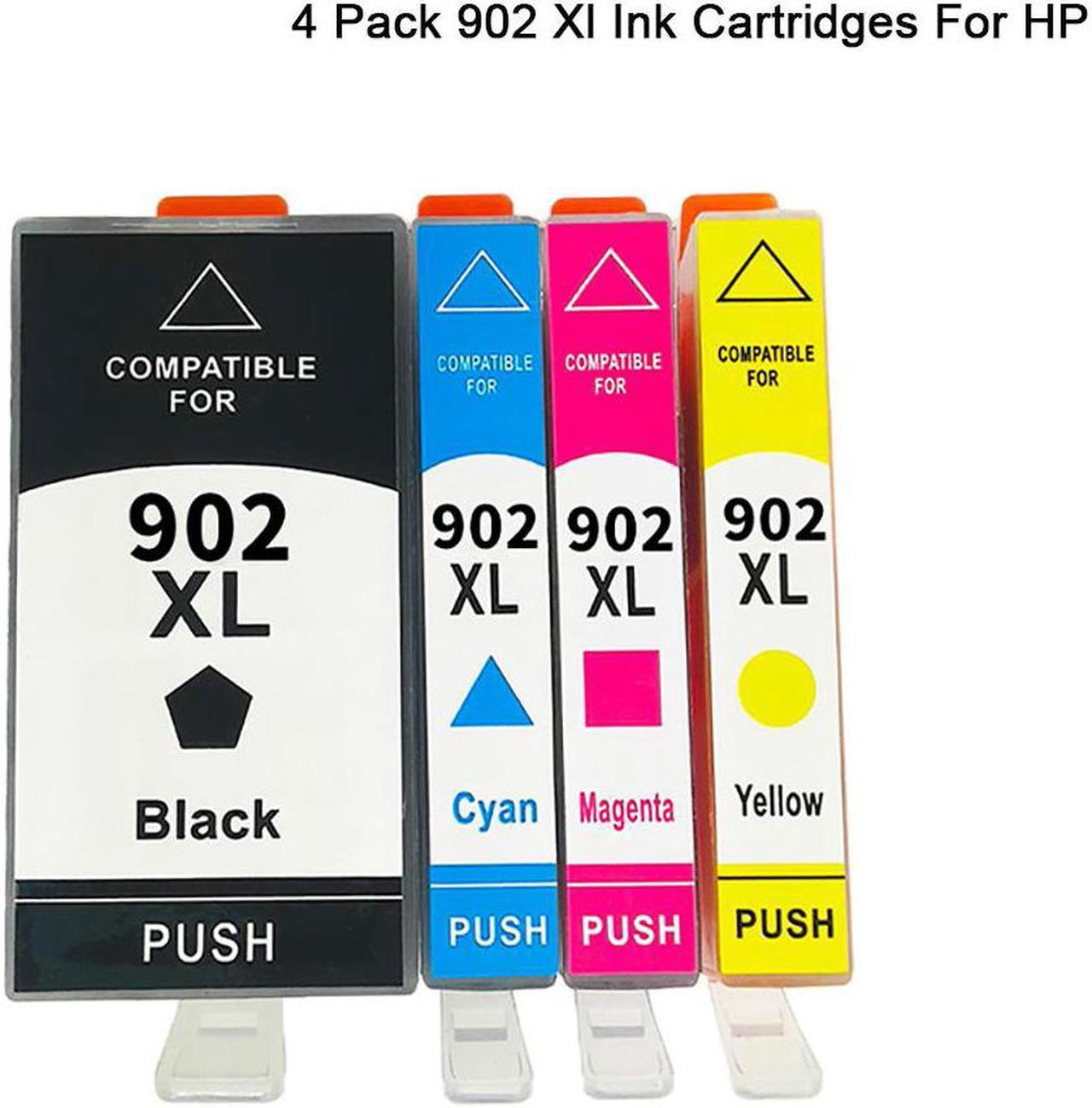 4 Pack  Black 20ML Blue 15ML Red 15ML Yellow 15ML 902 Xl Ink Cartridges For HP HP Pro 6960 6961 6963 6978 6979 6974