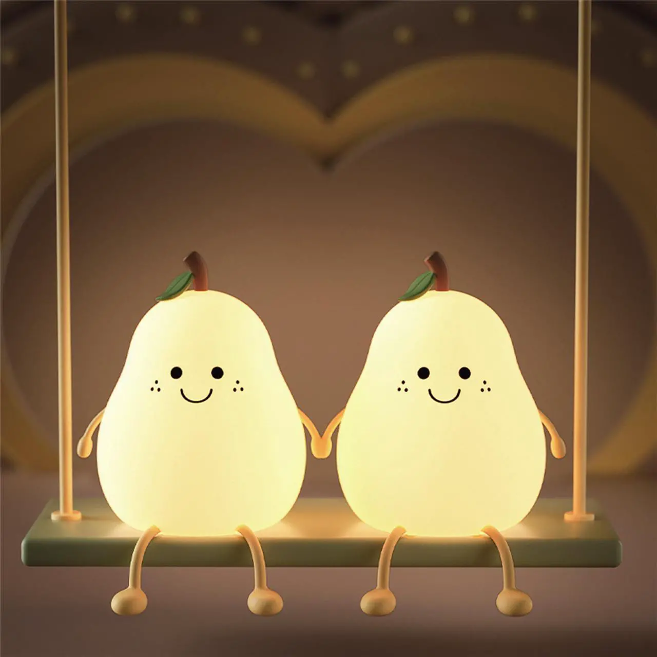 Alt view image 3 of 6 - Night Light, Automatic Sensor LED Night Light, Home Fairy Decor,  table lamp, reading Lamp mothers day gift, pear night light
