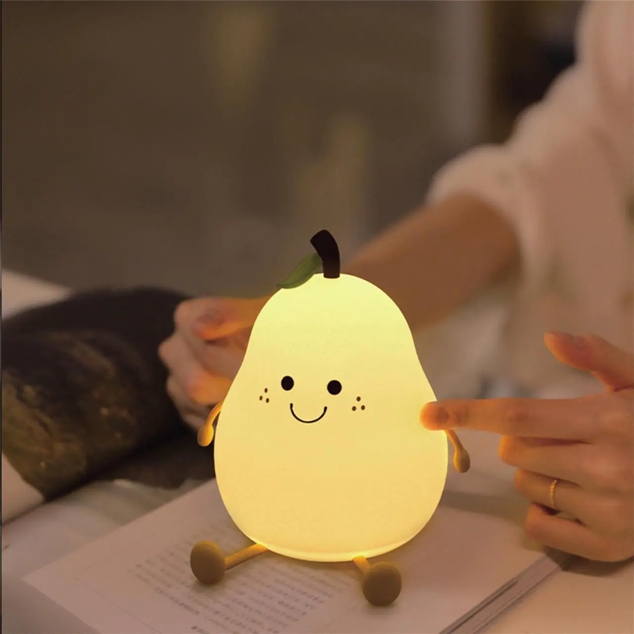 Alt view image 2 of 6 - Night Light, Automatic Sensor LED Night Light, Home Fairy Decor,  table lamp, reading Lamp mothers day gift, pear night light