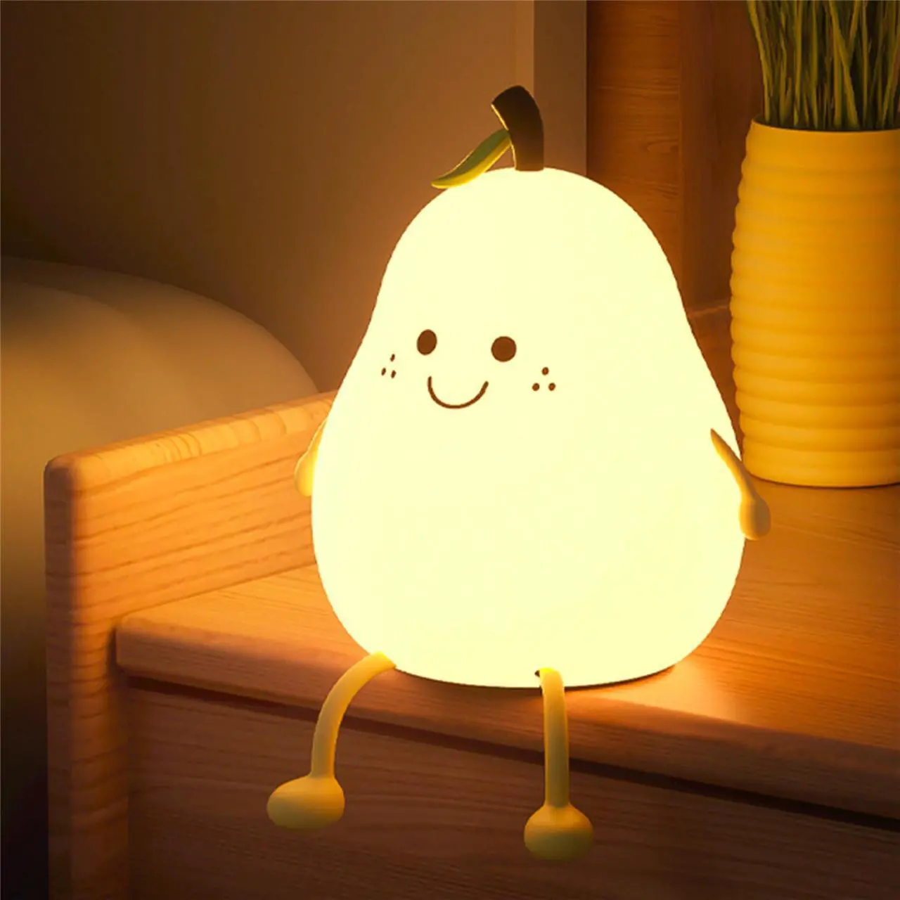 Alt view image 4 of 6 - Night Light, Automatic Sensor LED Night Light, Home Fairy Decor,  table lamp, reading Lamp mothers day gift, pear night light
