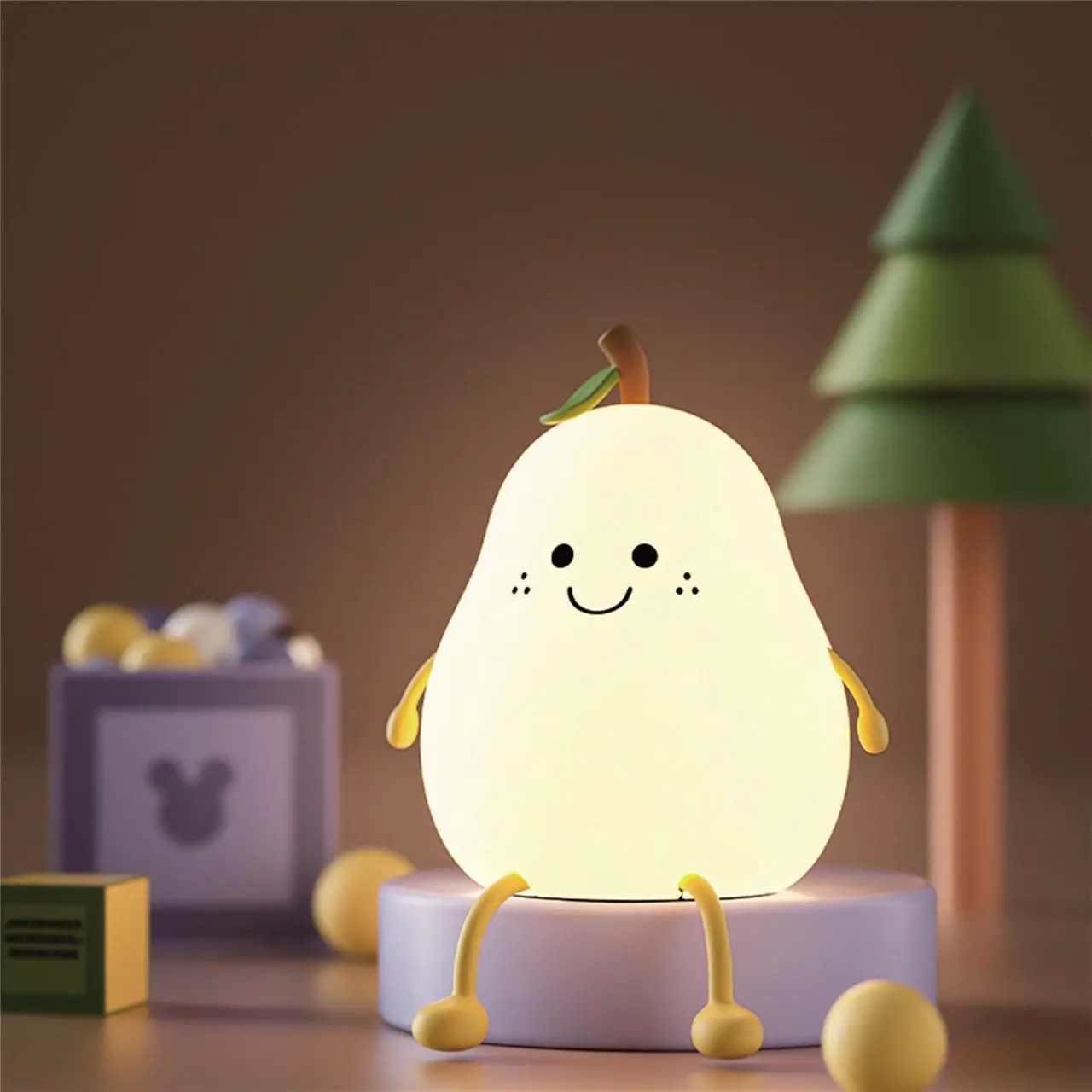 Alt view image 5 of 6 - Night Light, Automatic Sensor LED Night Light, Home Fairy Decor,  table lamp, reading Lamp mothers day gift, pear night light