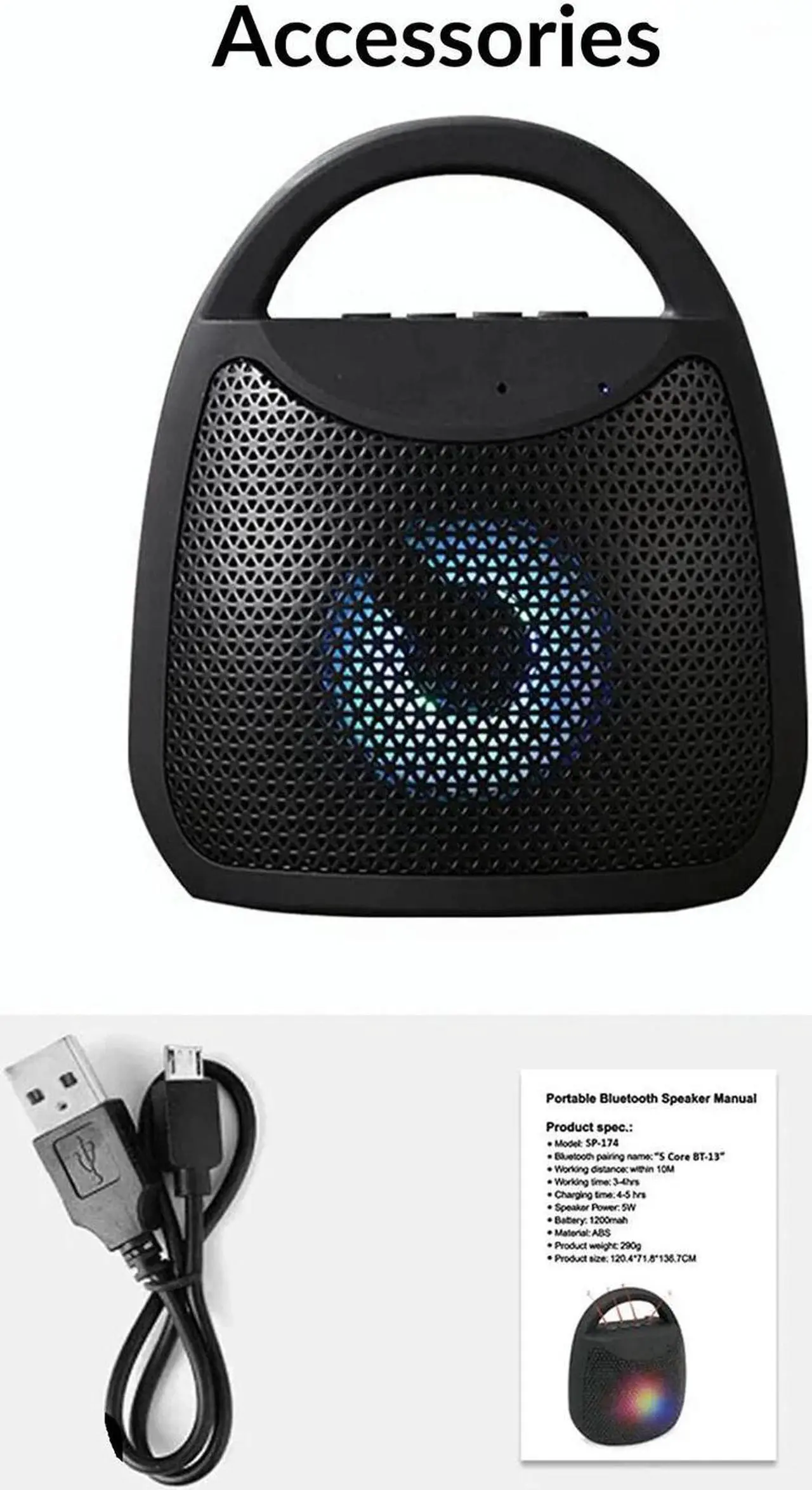 Main image of Glorine Bluetooth Speaker Wireless Outdoor Portable Waterproof Loud Small Blue Tooth USB Bocinas For Patio Pool Party Beach Home Travel