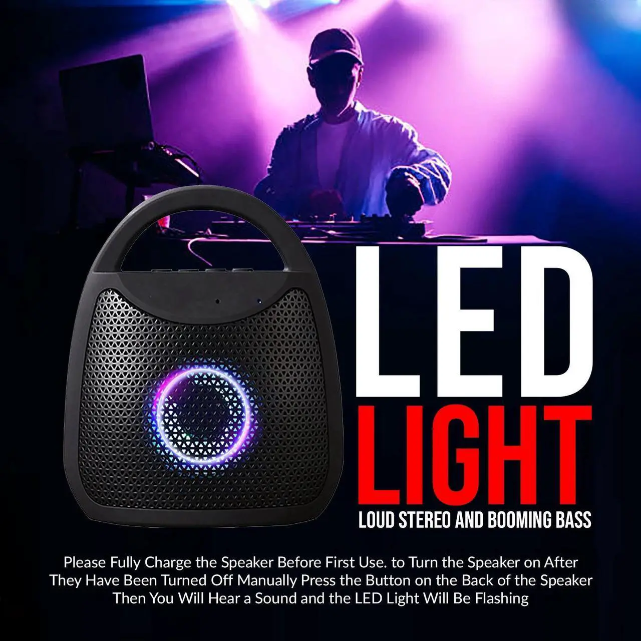 Alt view image 6 of 6 - Glorine Bluetooth Speaker Wireless Outdoor Portable Waterproof Loud Small Blue Tooth USB Bocinas For Patio Pool Party Beach Home Travel