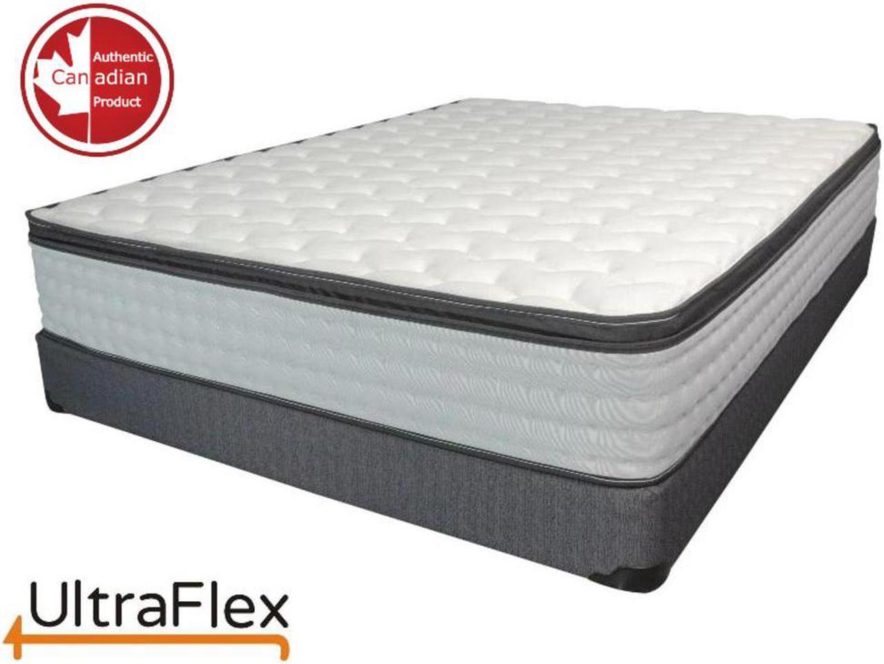 Ultraflex LUSH- 12" Orthopedic Eurotop Pocket Coil Premium Foam Encased, Eco-friendly Hybrid Mattress (Made in Canada)- Queen Size