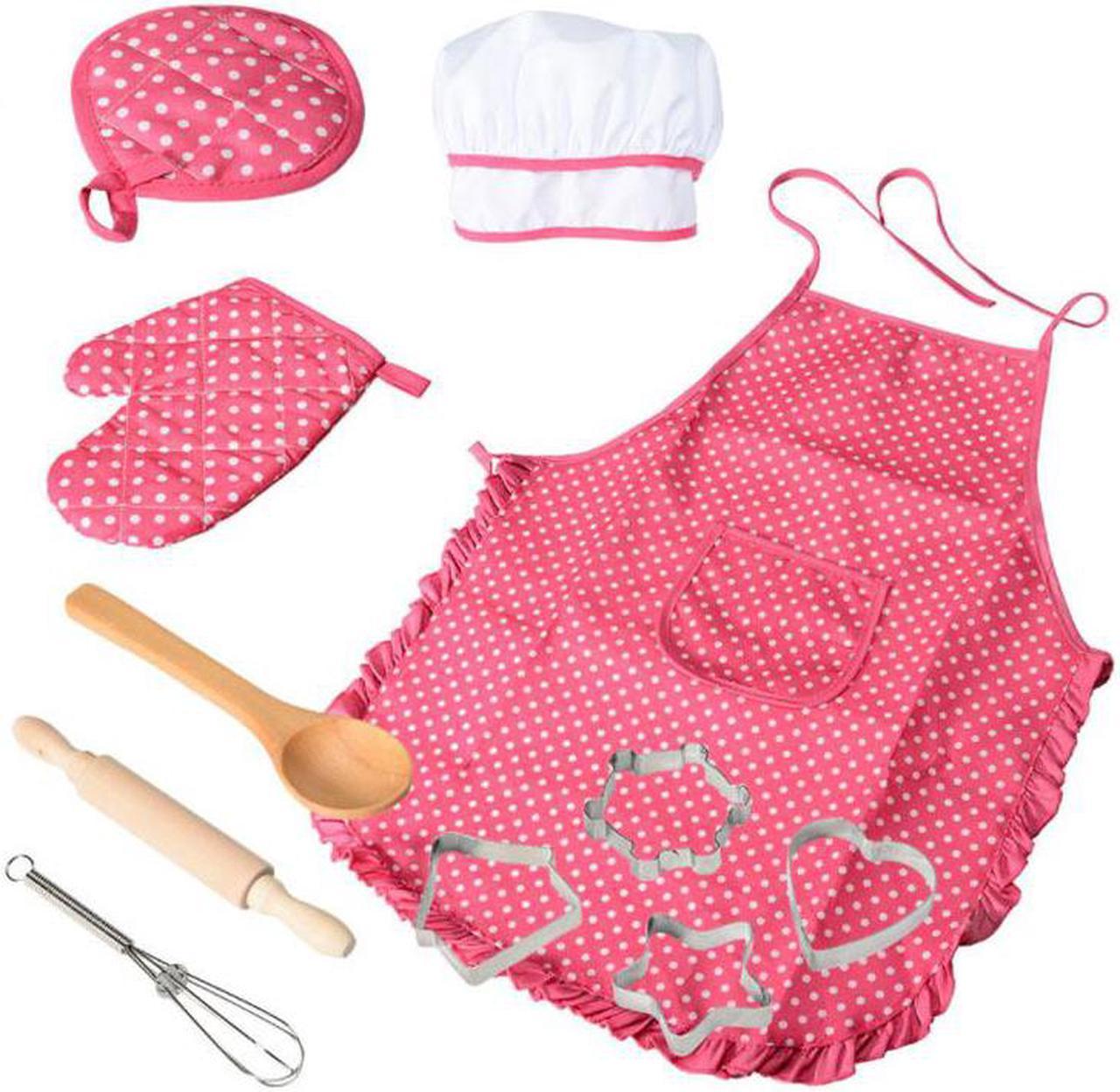 Chef Costume Set for Kids - Rose Red