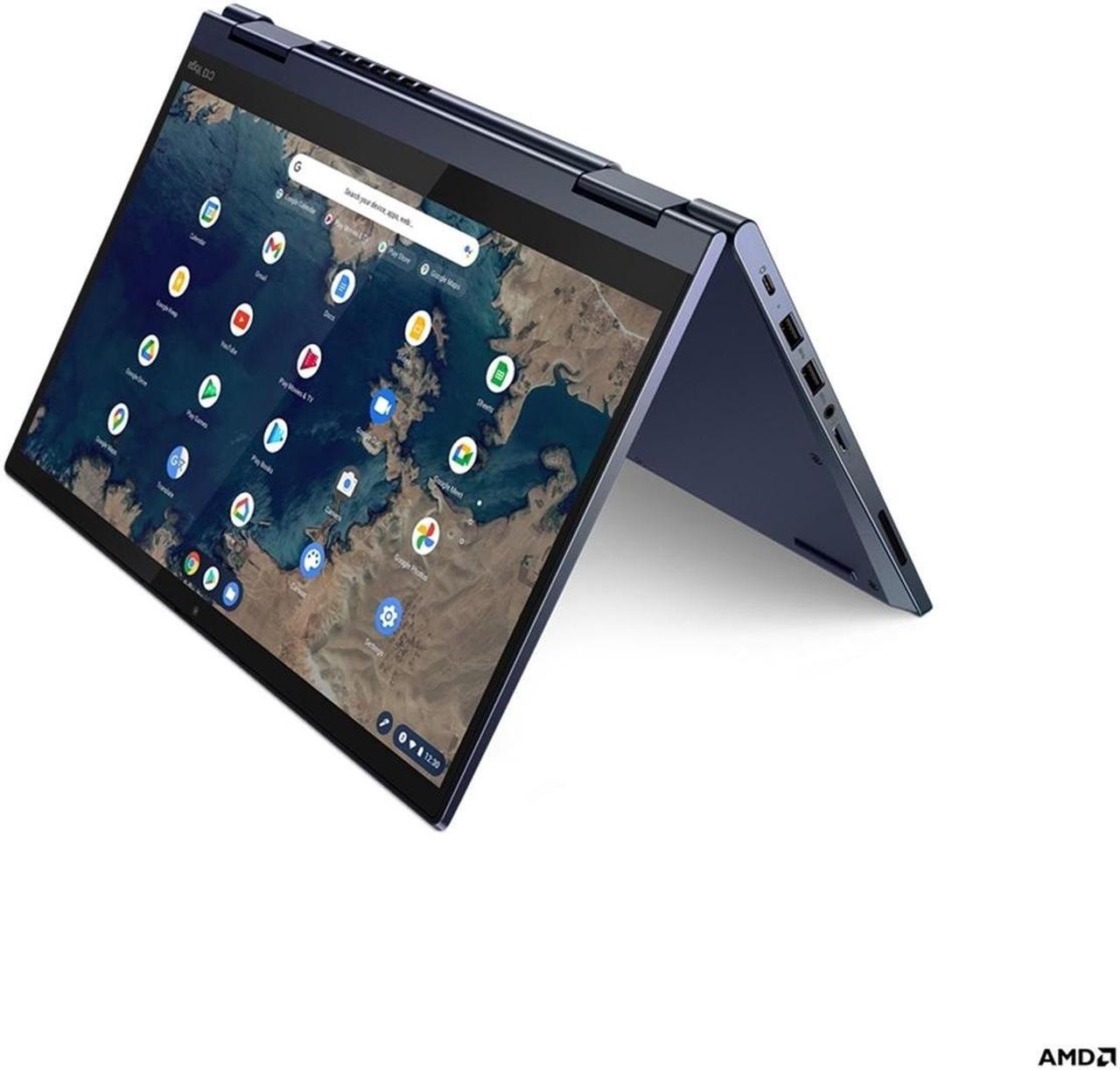 Alt view image 14 of 18 - Lenovo ThinkPad C13 Yoga Gen 1 20UX001PUS 13.3" Touchscreen 2 in 1 Chromebook - Full HD - 1920 x 1080 - AMD 3150C Dual-core (2 Core) 2.40 GHz - 4 GB RAM - 32 GB Flash Memory - Abyss Blue - Chrome