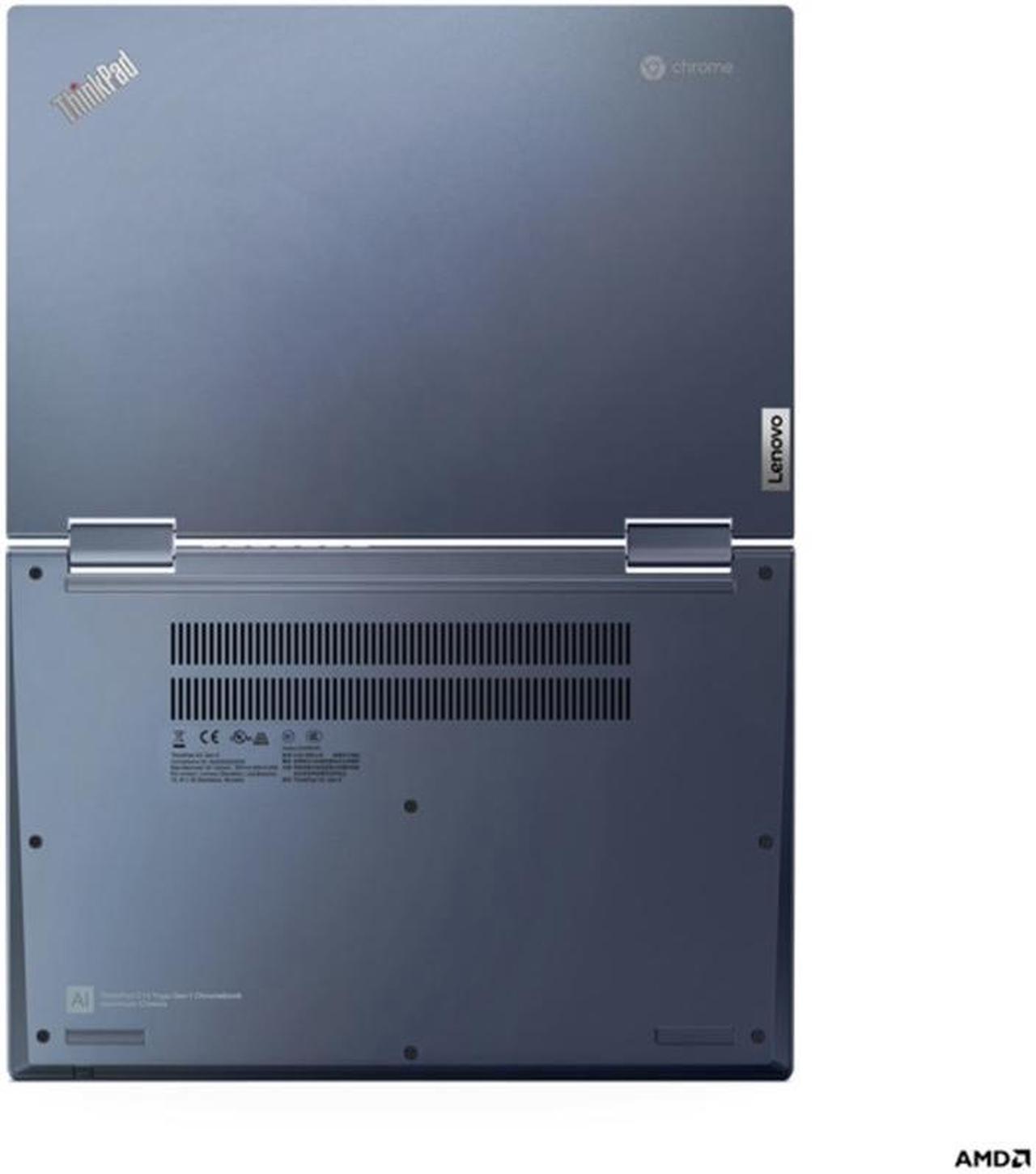 Alt view image 16 of 18 - Lenovo ThinkPad C13 Yoga Gen 1 20UX001PUS 13.3" Touchscreen 2 in 1 Chromebook - Full HD - 1920 x 1080 - AMD 3150C Dual-core (2 Core) 2.40 GHz - 4 GB RAM - 32 GB Flash Memory - Abyss Blue - Chrome