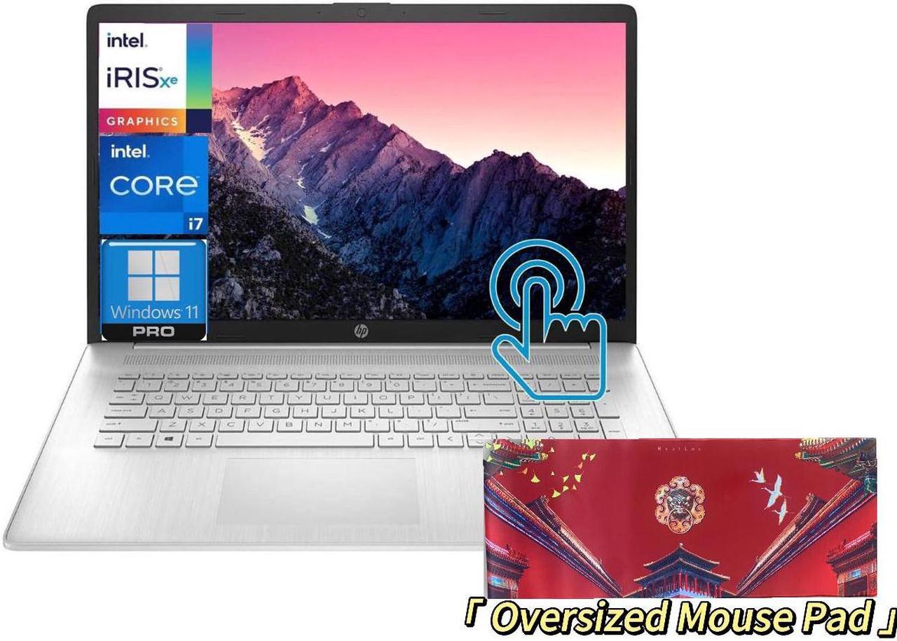 HP 17.3" HD+ Touchscreen Laptop, Intel i7-1255U,Iris Xe Graphics,16GB RAM, 512GB SSD, Backlit KB,Wi-Fi5 and Bluetooth5, Windows 11 Home, Silver