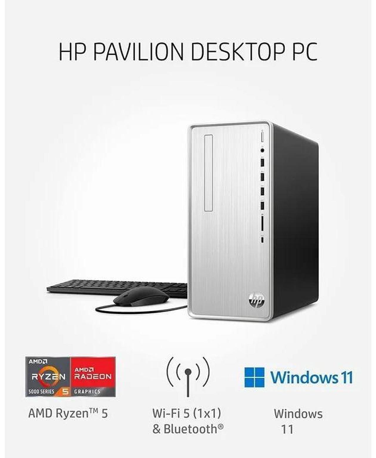 Alt view image 4 of 5 - HP Pavilion Desktop,AMD Ryzen 5 5600G,64 GB RAM,1 TB PCIe SSD+ 1 TB HDD,Windows 11 Pro