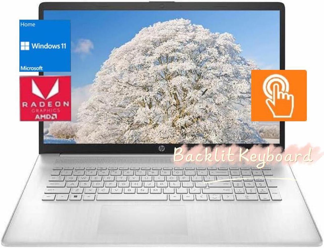 HP 17.3" HD+ Touchscreen Laptop, AMD Ryzen 5 7530U(Beats i7-1165G7) Processor, 32GB RAM, 2TB SSD, Wi-Fi 6 and Bluetooth 5.3, Backlit Keyboard, Windows 11 Home, Sliver