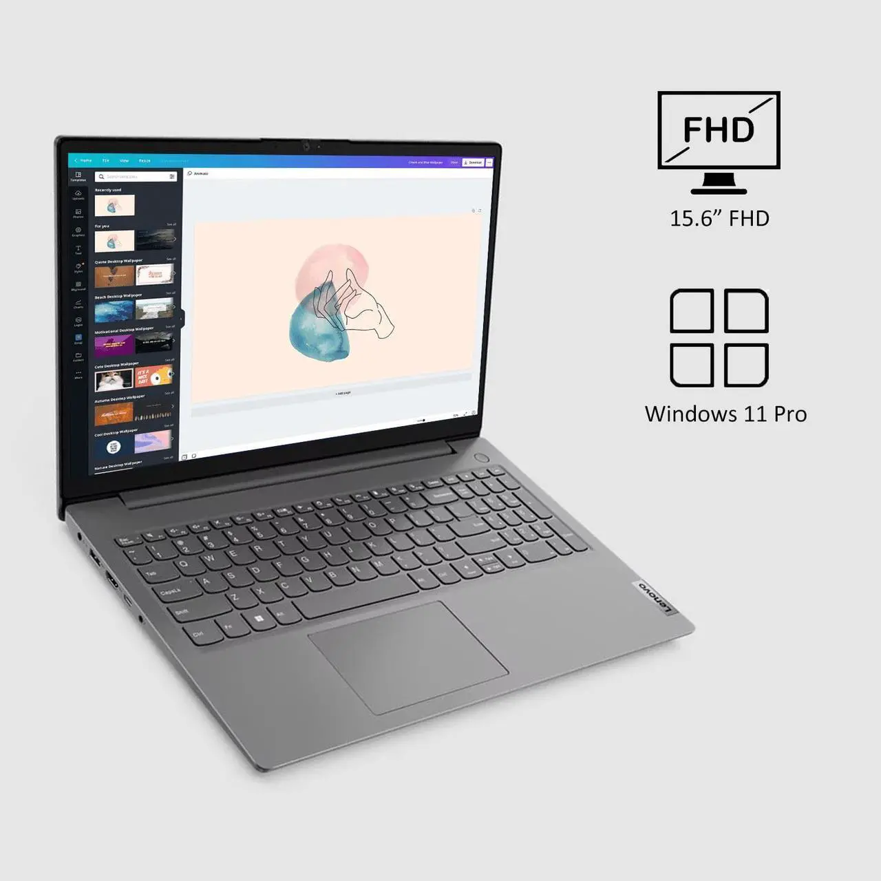 Alt view image 2 of 5 - Lenovo V15 Gen3 Business Laptop,15.6" FHD(1920 x 1080) Display,Intel Core i7-1255U,Intel Iris Xe Graphics,Wi-Fi 6 and Bluetooth 5.1,24 GB RAM,1 TB SSD,Win 11 Pro,Grey