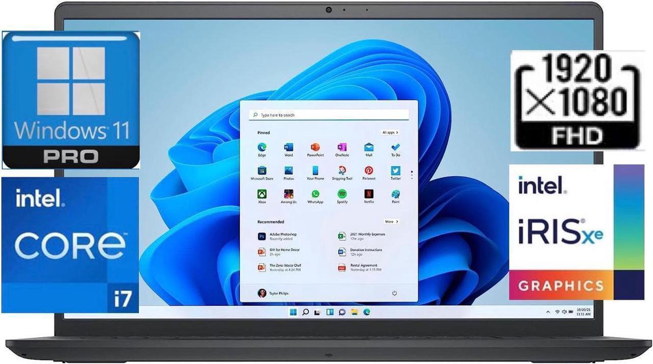 Main image of Dell Inspiron 3530 15.6" FHD Laptop,12th Intel Core i7-1255U,Intel Iris Xe Graphics,64 GB RAM,2 TB SSD,Windows 11 Pro,Black