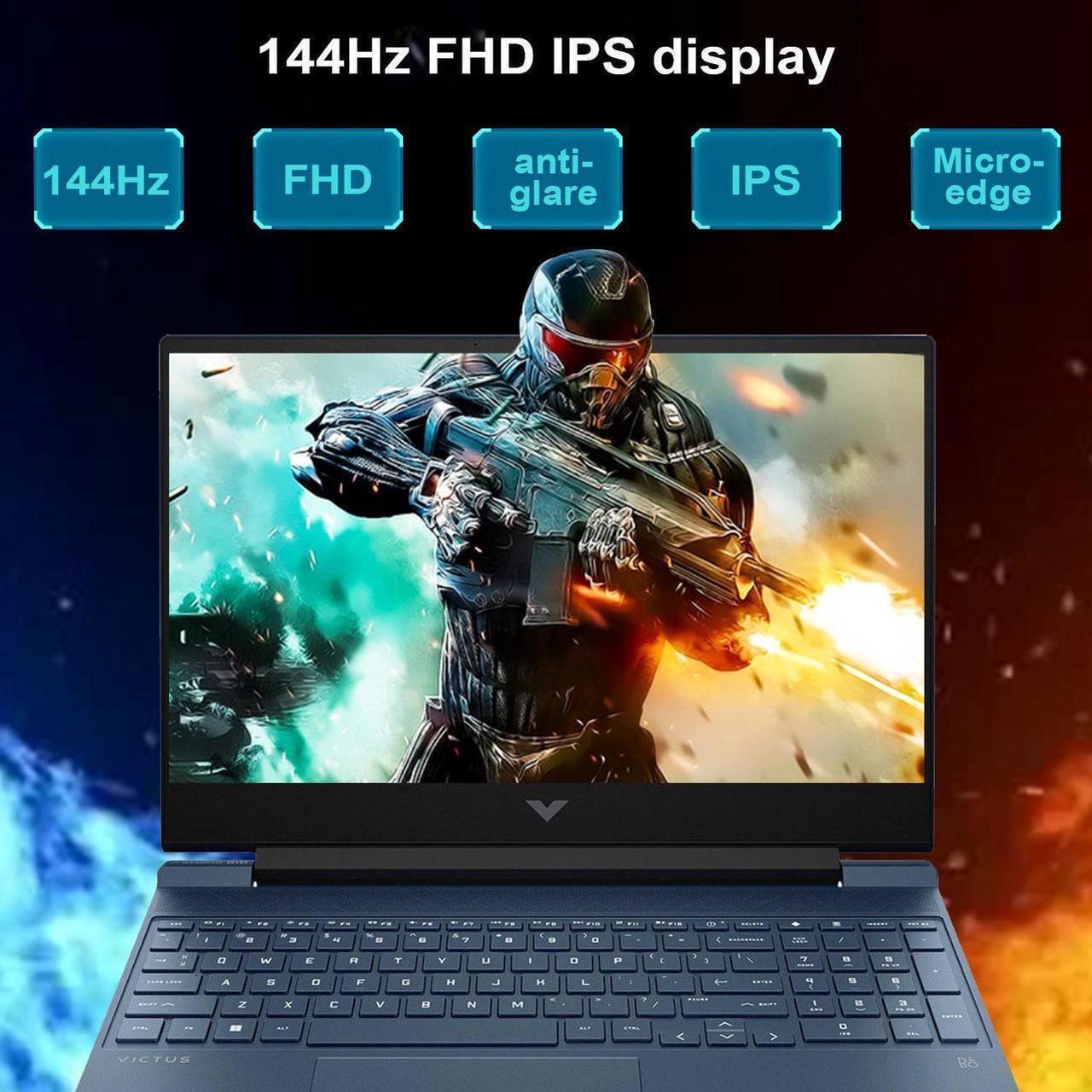 Alt view image 3 of 5 - HP Victus Gaming Laptop,15.6 FHD(1920 x 1080),Intel Core i5-12450H,NVIDIA GeForce RTX 3050 GDR6 Graphics,64 GB RAM,1 TB SSD,Windows 11 Pro,Blue