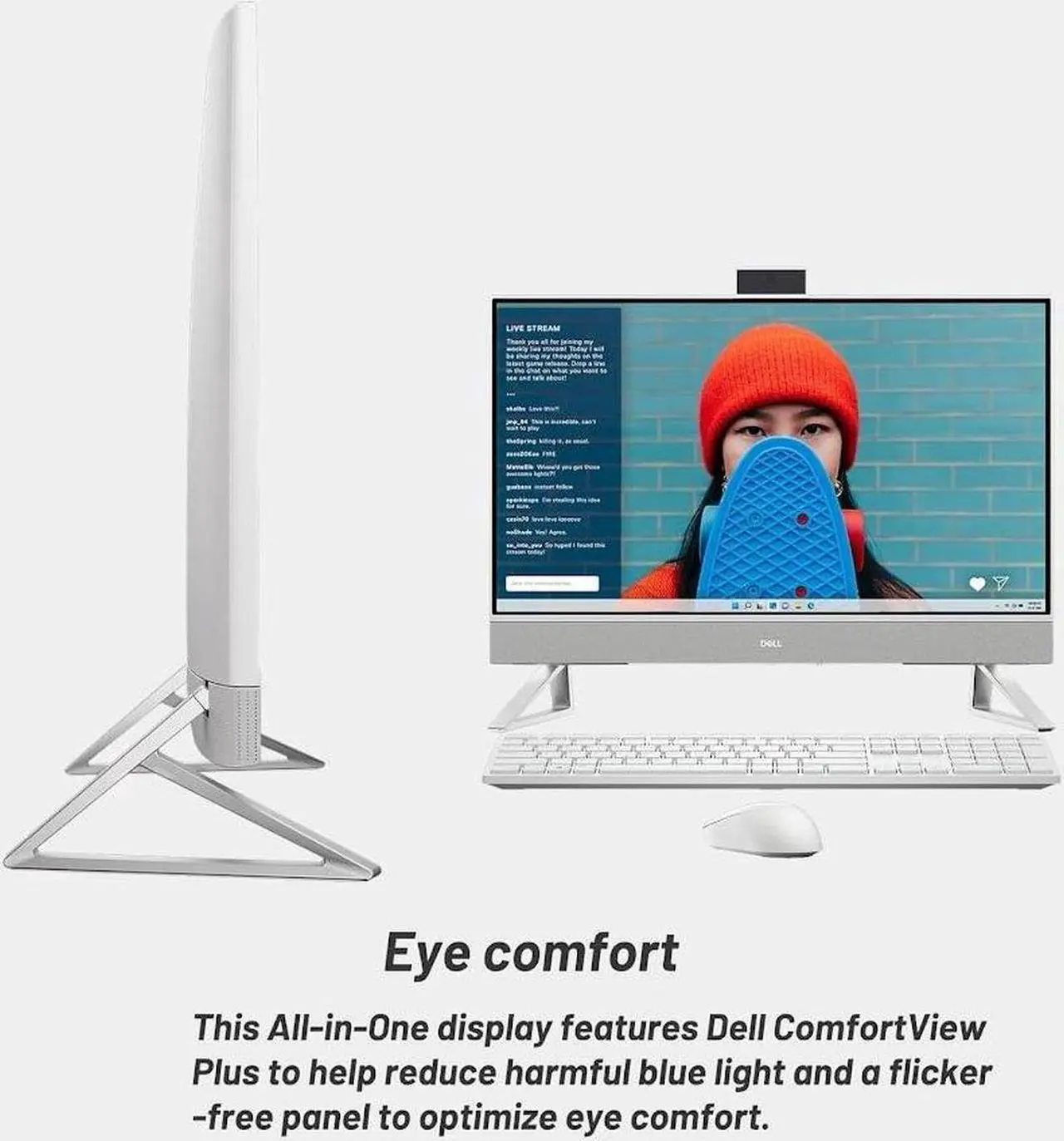 Alt view image 4 of 6 - Dell Inspiron All-In-One Desktop,27" FHD TouchScreen,Intel Core 7 150U,32GB RAM,1 TB PCIe SSD,Windows 11 Pro