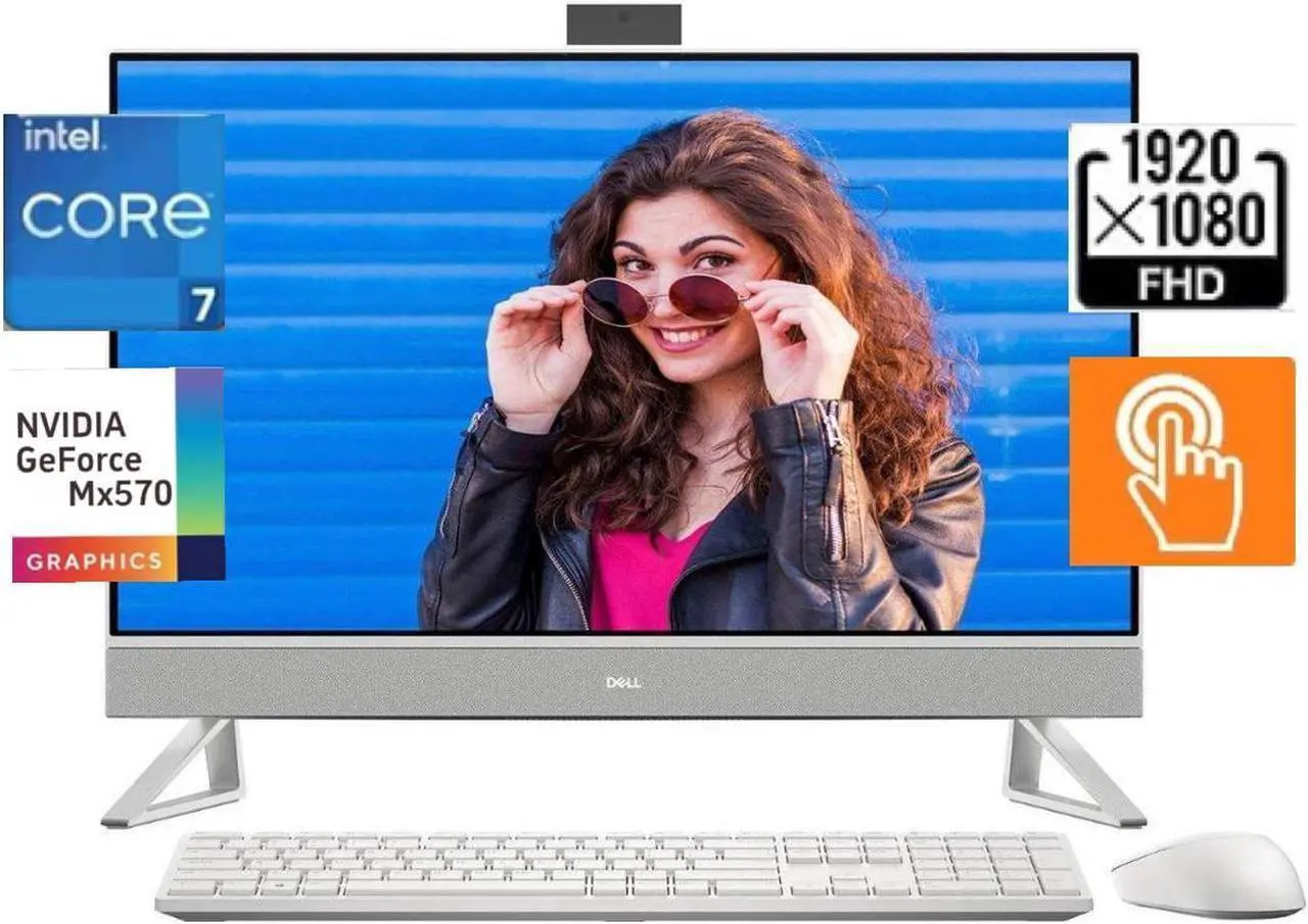 Main image of Dell Inspiron All-In-One Desktop,27" FHD TouchScreen,Intel Core 7 150U,32GB RAM,1 TB PCIe SSD,Windows 11 Pro