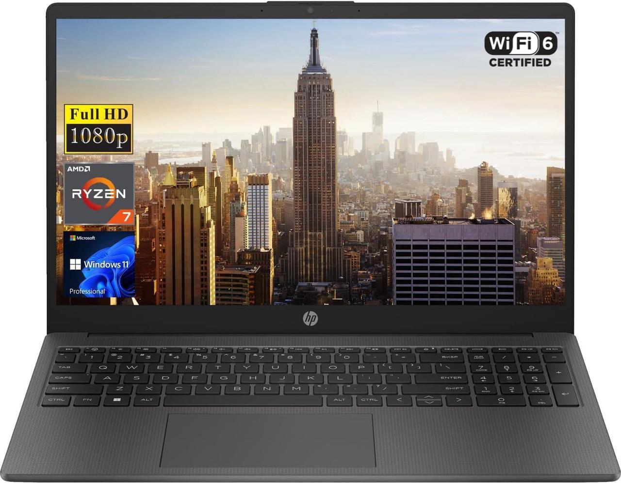 Main image of HP 255 G10 15.6" FHD Business Laptop,AMD Ryzen 7 7730U,16GB RAM,1TB PCIe SSD,Numeric Keypad,Webcam,Wi-Fi 6,Windows 11 Pro,Black