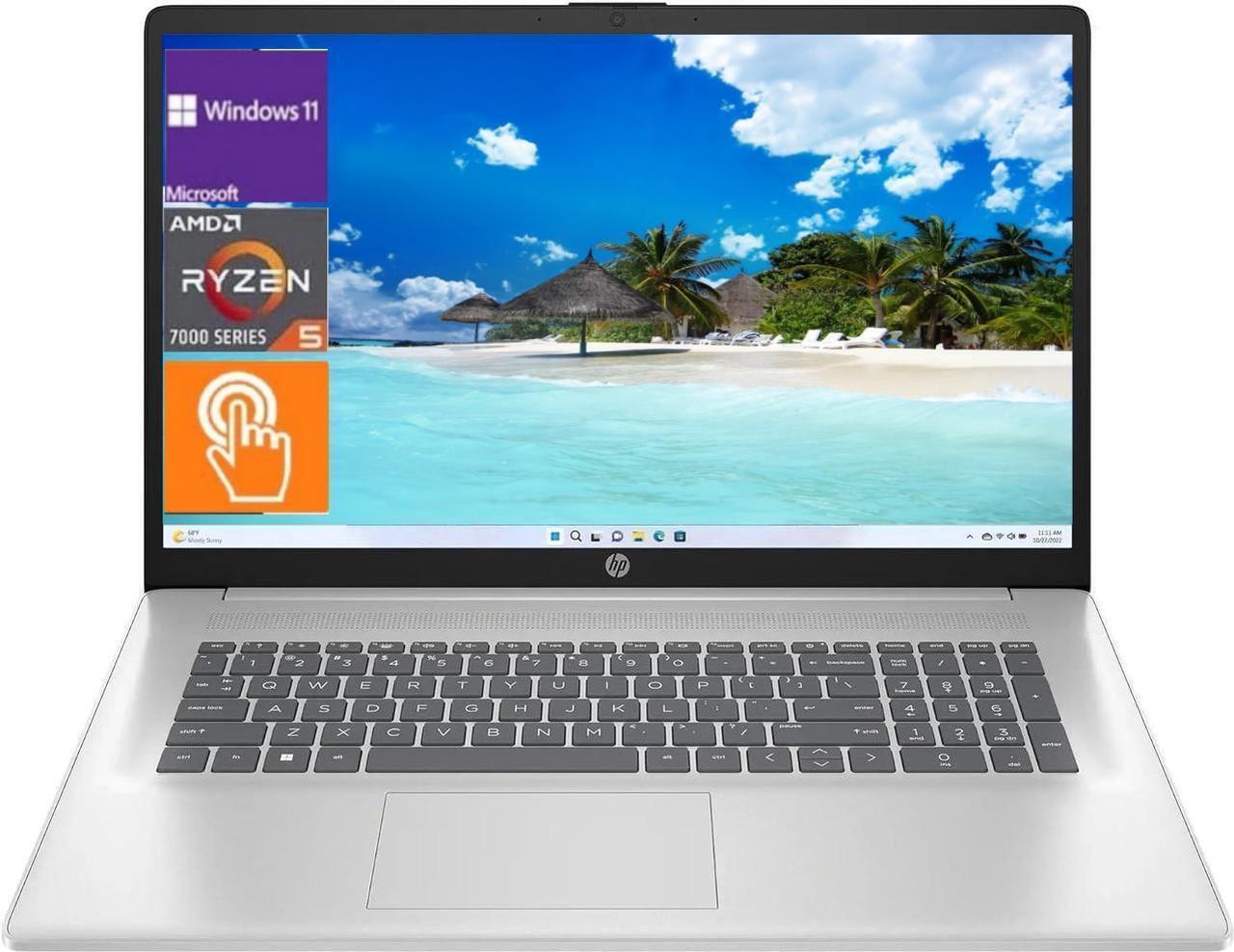 Main image of HP 17.3 HD+ Touchscreen Laptop,AMD Ryzen 5 7430U,32 GB RAM,512 GB PCIe SSD,Windows 11 Pro