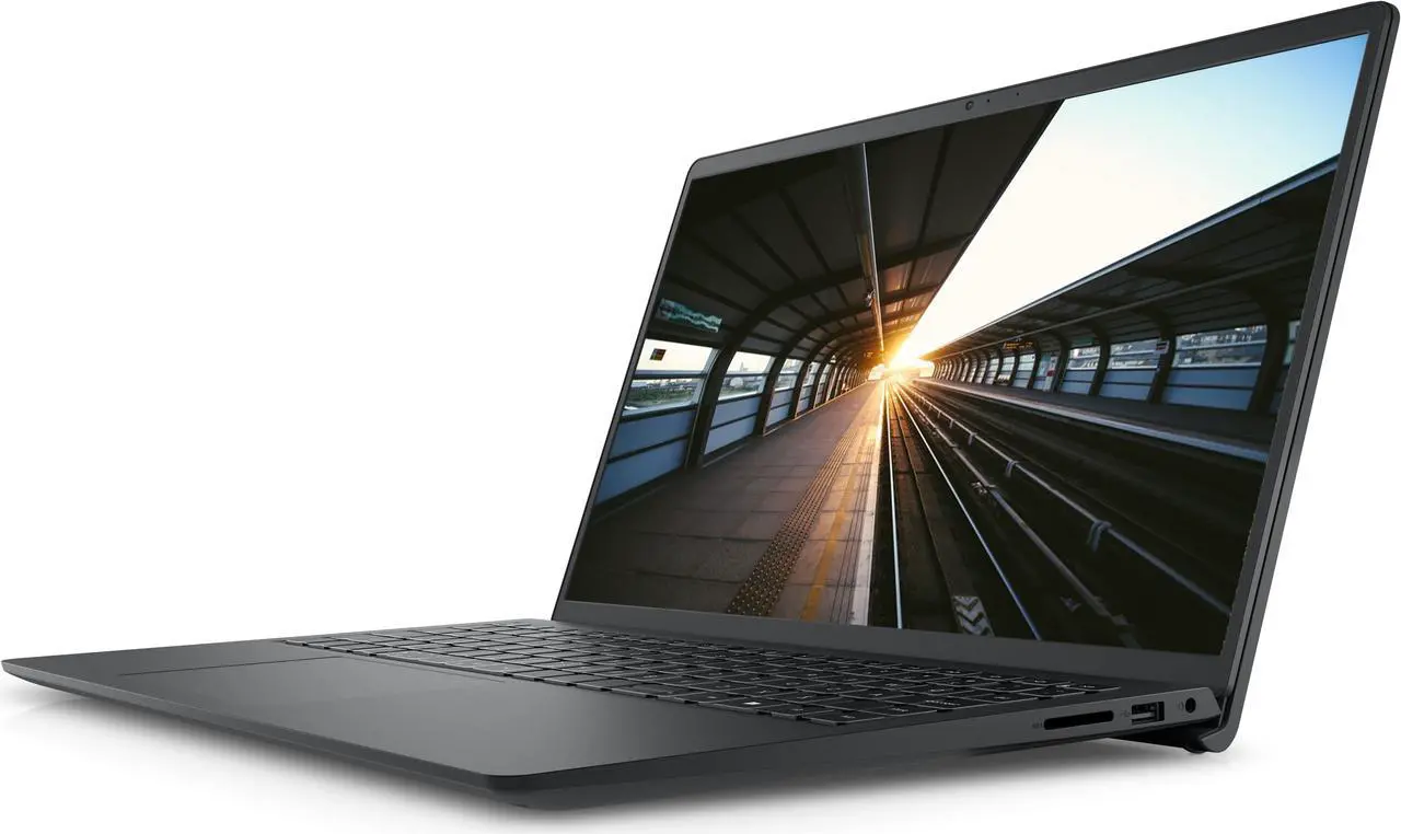 Alt view image 2 of 7 - New Dell 15.6" HD Intel Celeron N4020 Processor 12GB DDR4 Memory 256GB SSD 1TB HDD Windows 10 Pro Black