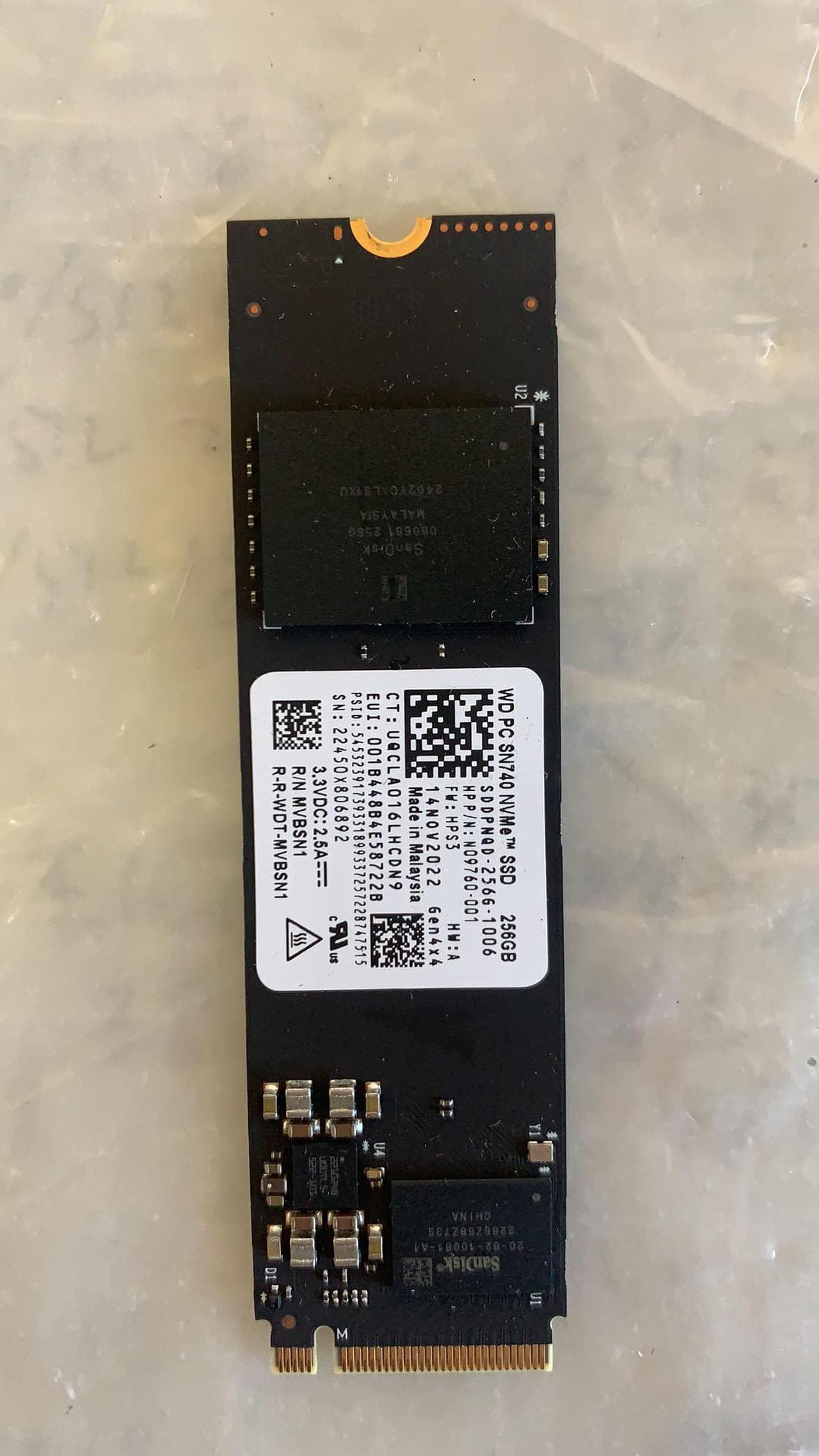 Main image of Western Digital PC SN740NVMe M.2 2230 SSD Solid State Drive for Laptop