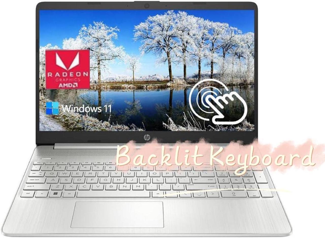 HP 17.3" HD+(1600 x 900) Touch Laptop, AMD Ryzen 5 7530U(Beats i7-1165G7) Processor, 16GB RAM, 512GB SSD, Wi-Fi 6 and Bluetooth 5.3, Backlit Keyboard, Windows 11 Pro, Sliver