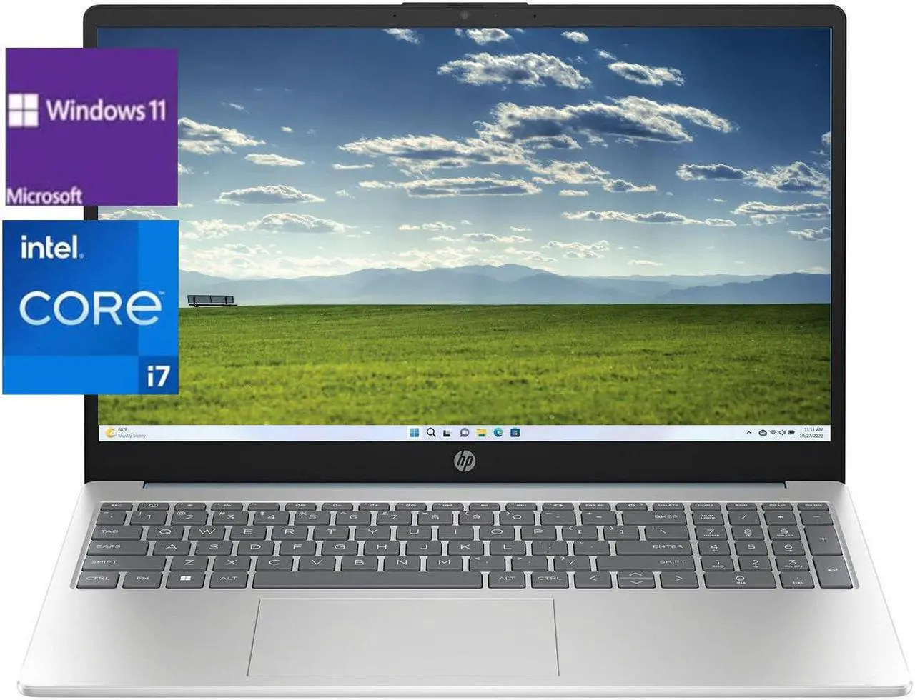 Main image of HP Pavilion 15.6"FHD Laptop,Intel Core i7-1195G79(up to 5.0 GHz),intel Iris Xe Graphics,Wi-Fi 5 and Bluetooth 5,Backlit Keyboard,32 GB RAM,512 GB SSD,Windows 11 Pro,Silver