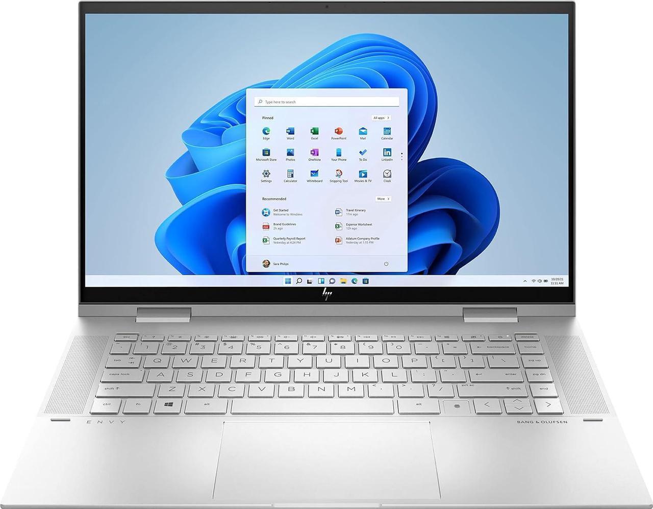 Main image of HP Envy x360 15" 2-in-1 Touchscreen Full HD Intel Iris Xe Graphics Intel Core i5-1135G7 16GB RAM 1TB SSD Windows 10 Pro Silver